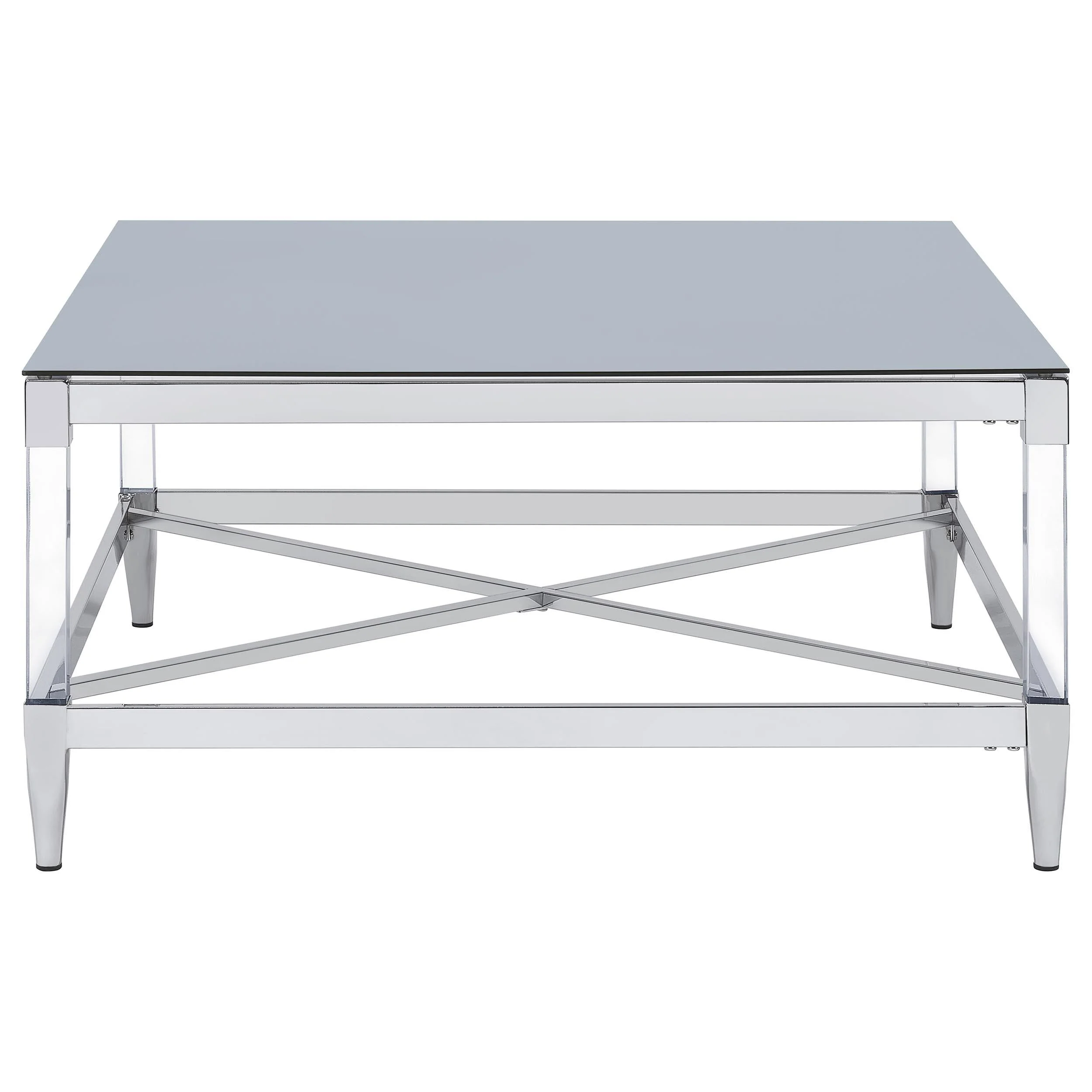 Lindley Chrome 3-Piece Square Coffee and End Table Set - Image 8