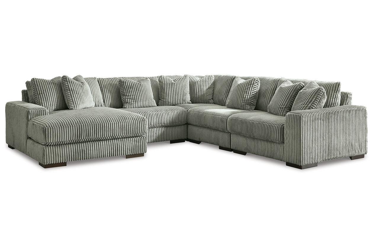 Lindyn Fog 5-Piece Left Arm Facing Modular Chaise Sectional