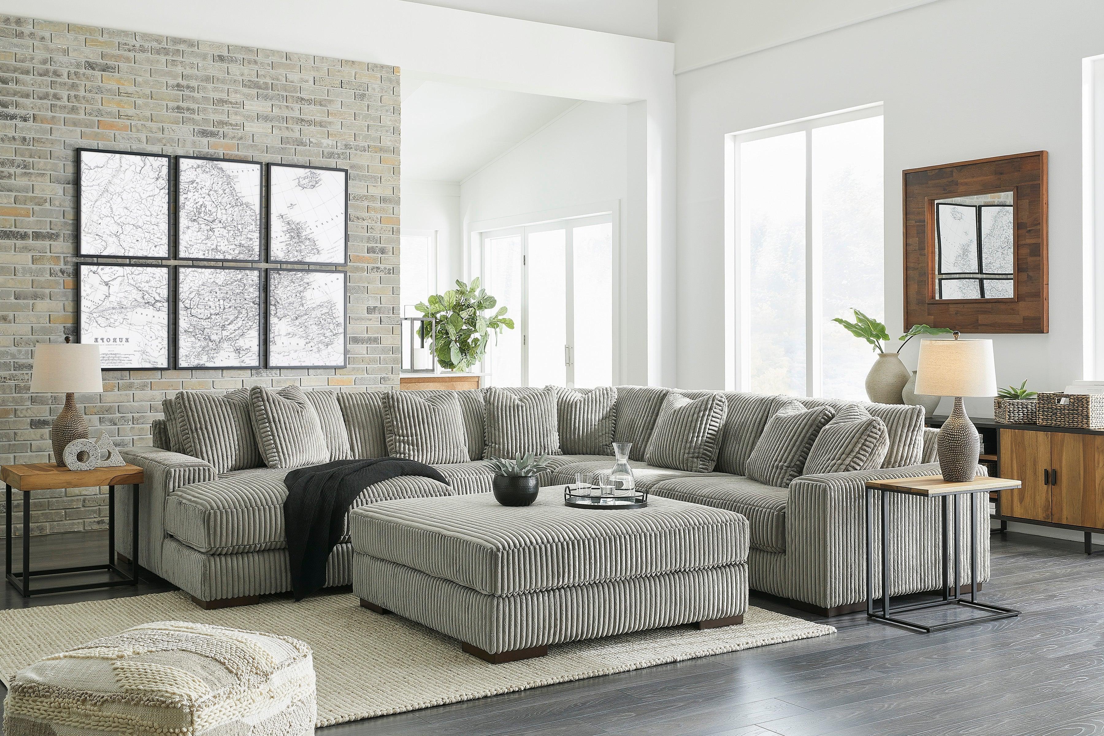 Lindyn Fog 5-Piece Left Arm Facing Modular Chaise Sectional - Image 5