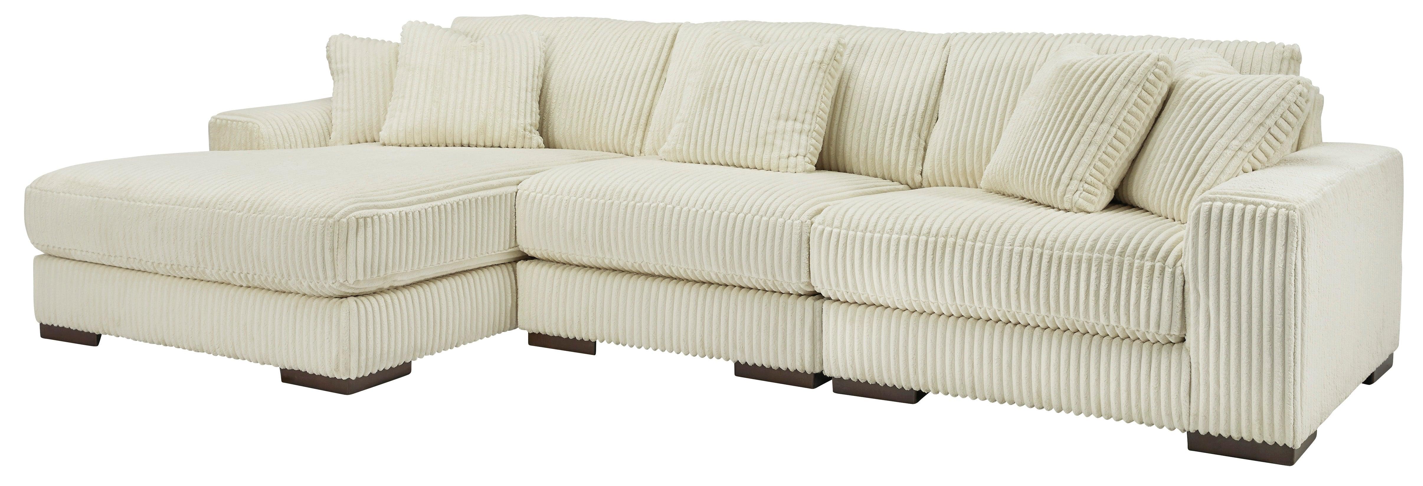 Lindyn Ivory 3-Piece Left Arm Facing Modular Chaise Sectional - Image 2