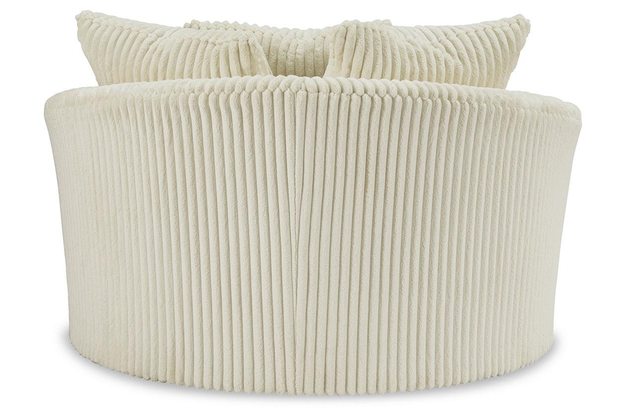 Lindyn Ivory Oversized Swivel Accent Chair - Image 5