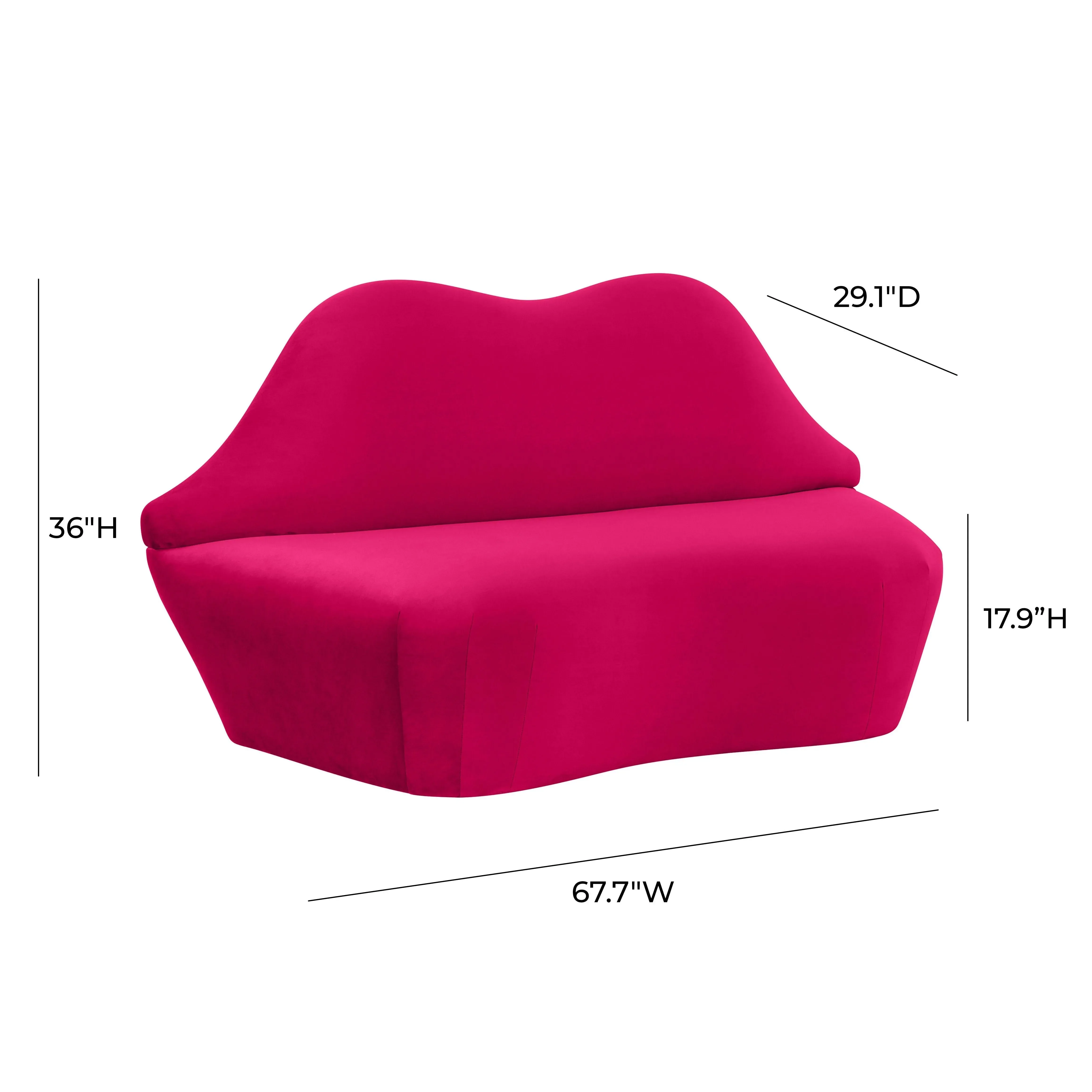 Lips Velvet Settee - Image 6