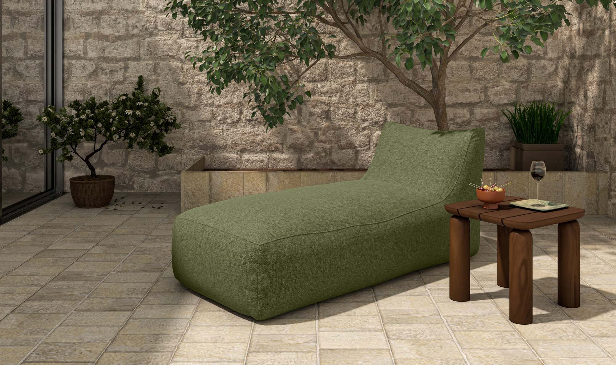 Lirio Outdoor Chaise Green - Image 5
