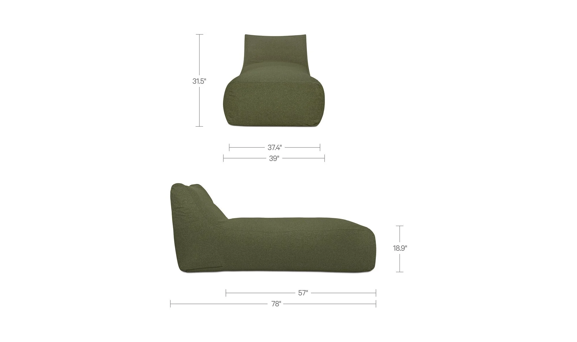 Lirio Outdoor Chaise Green - Image 8
