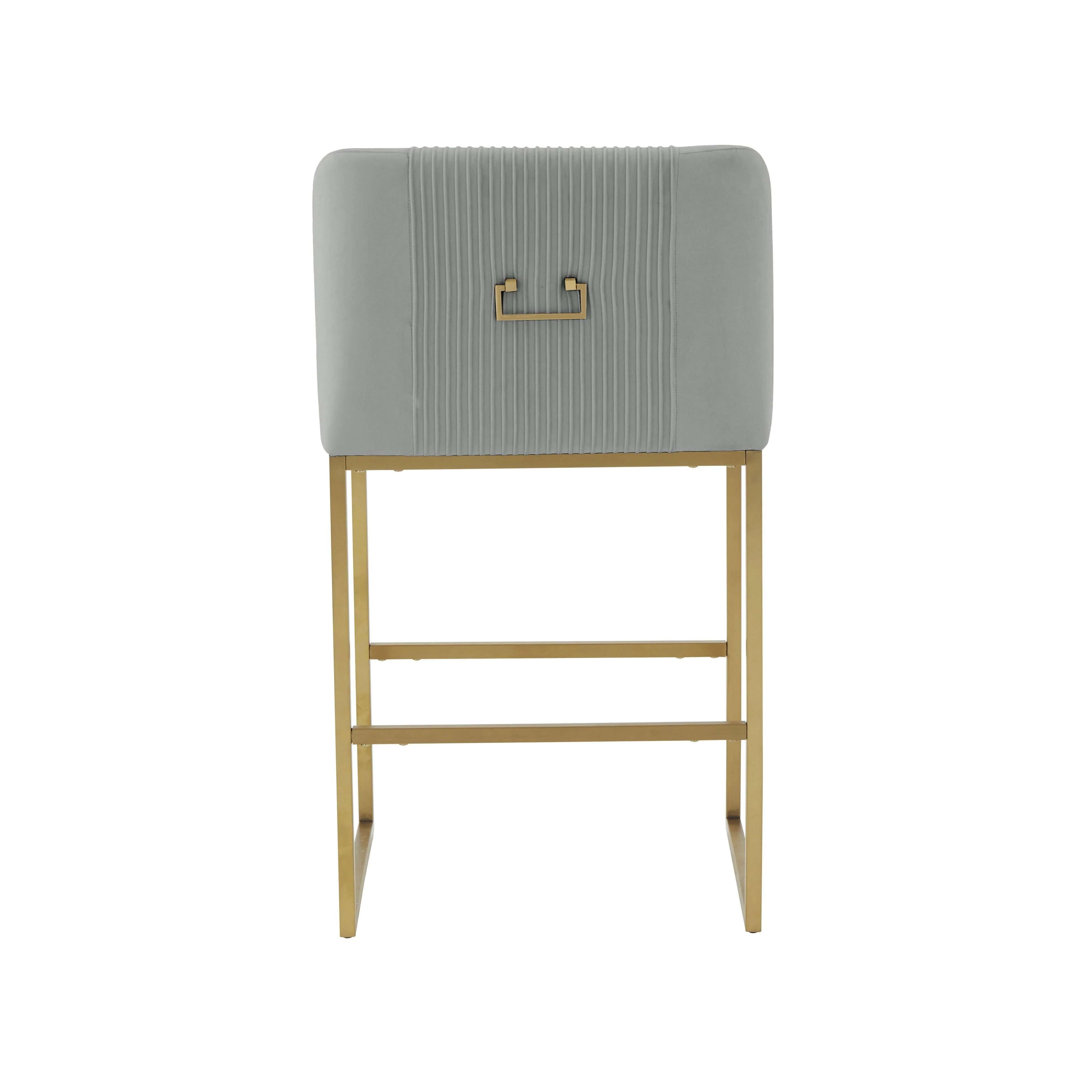 Lisa Pleated Velvet Counter Stool by Inspire Me! Home Decor - Image 10