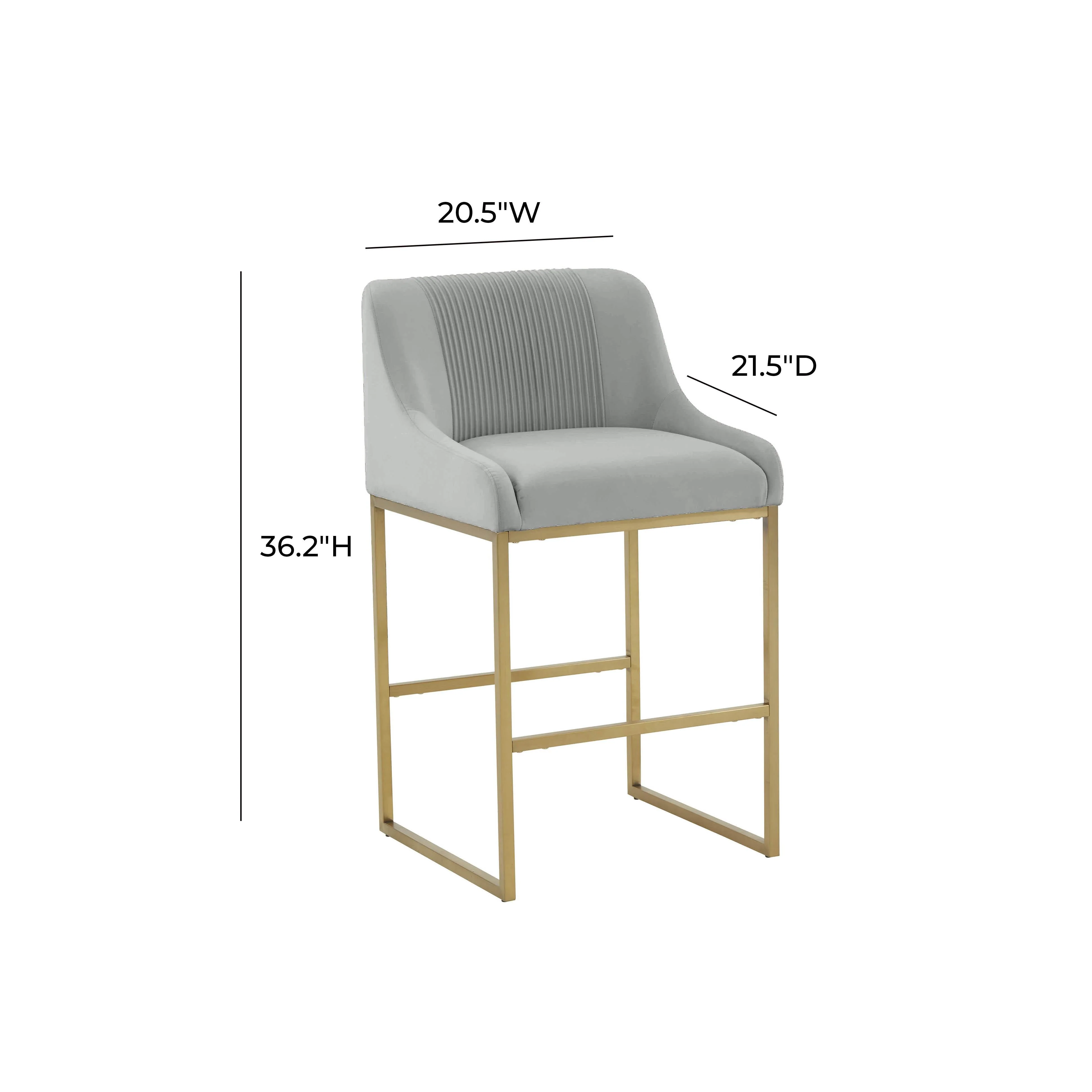 Lisa Pleated Velvet Counter Stool by Inspire Me! Home Decor - Image 11