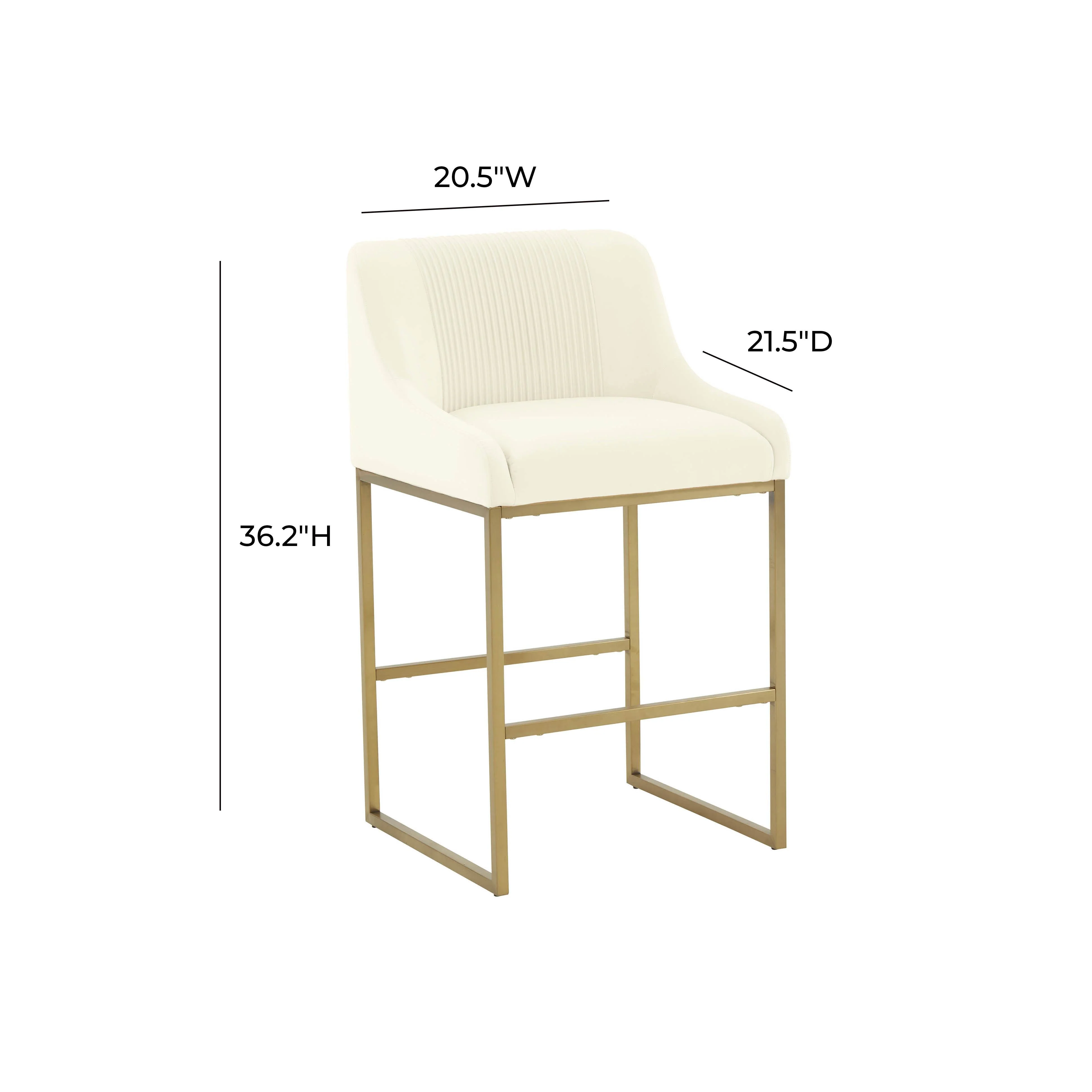 Lisa Pleated Velvet Counter Stool by Inspire Me! Home Decor - Image 6