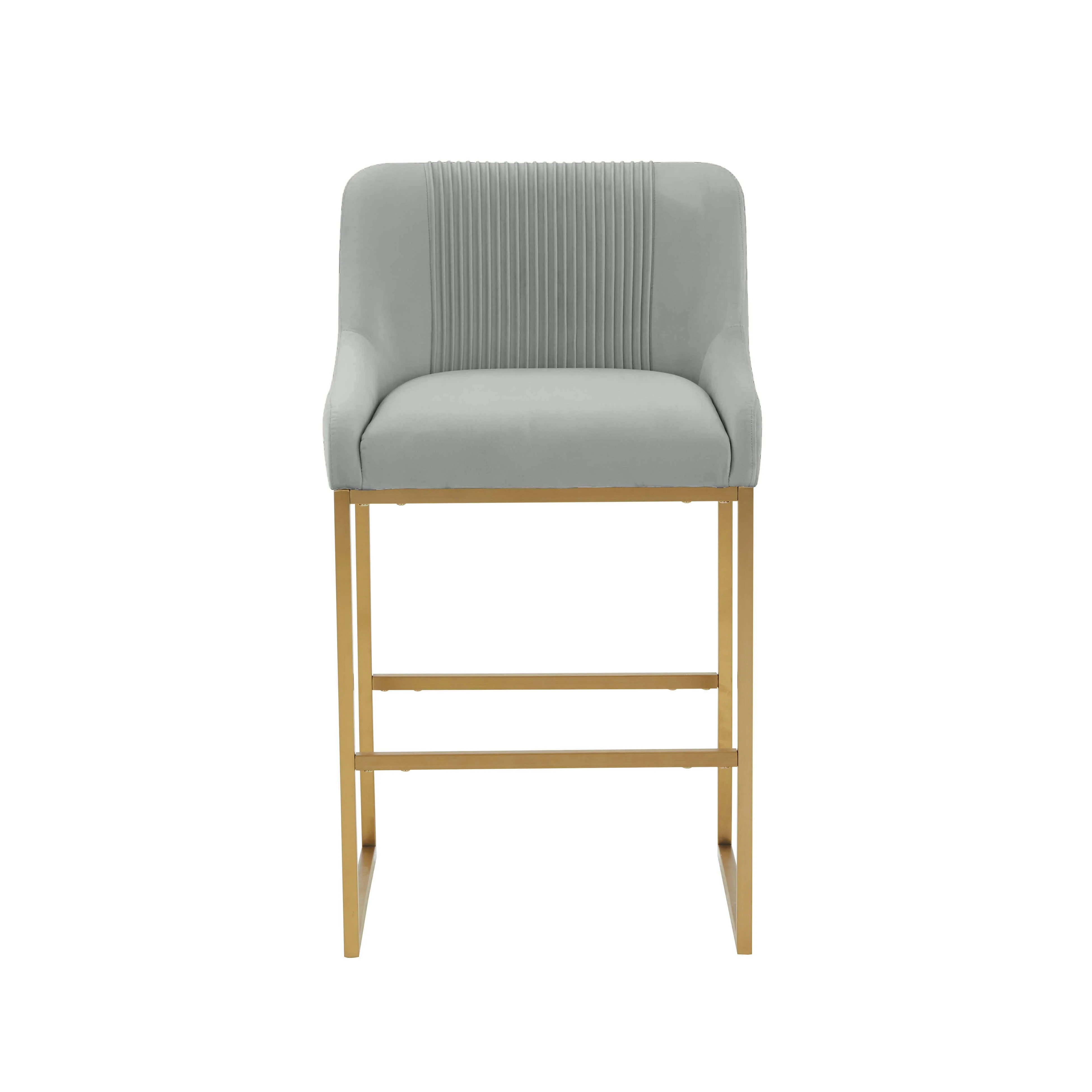 Lisa Pleated Velvet Counter Stool by Inspire Me! Home Decor - Image 8