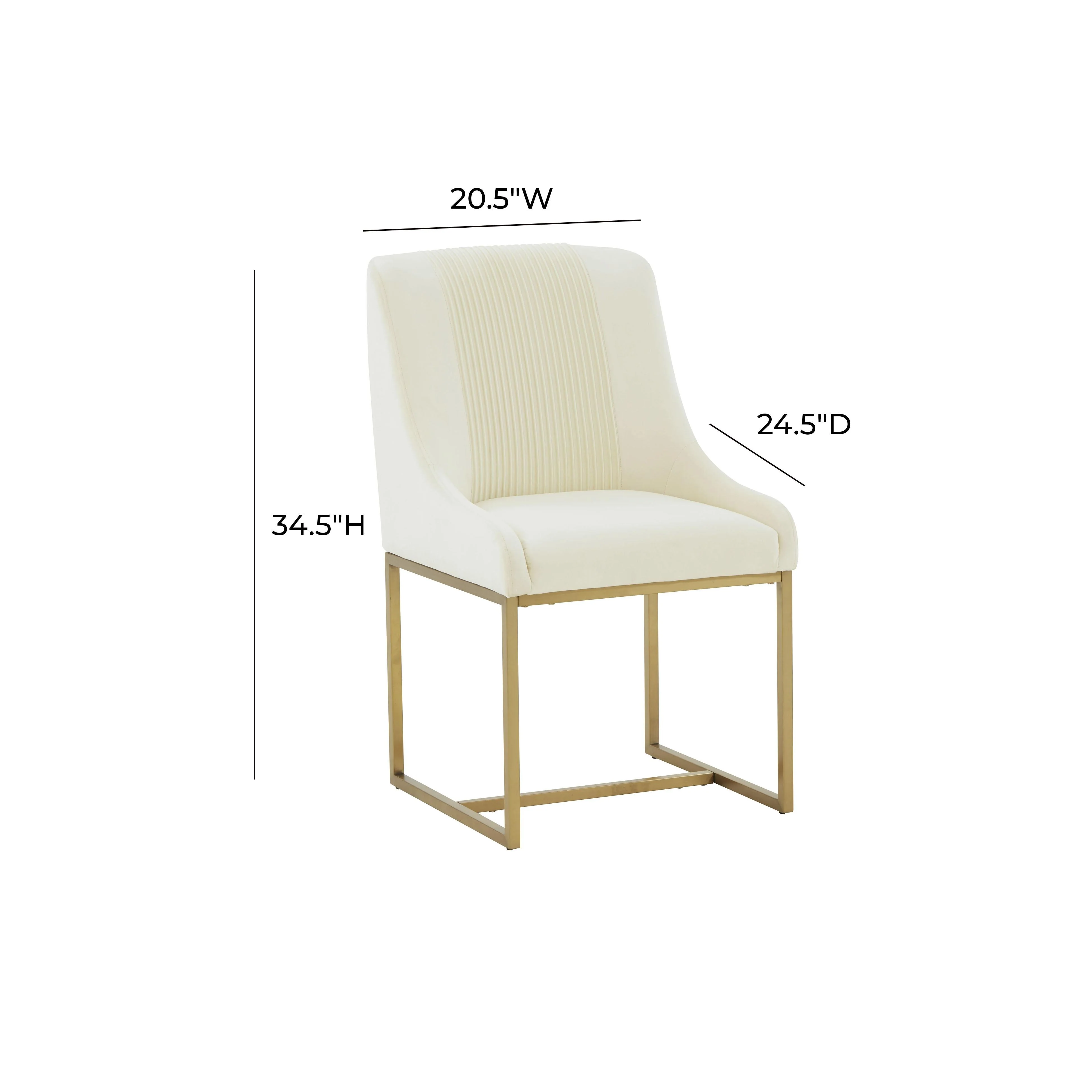 Lisa Pleated Velvet Dining Chair by Inspire Me! Home Decor - Image 6
