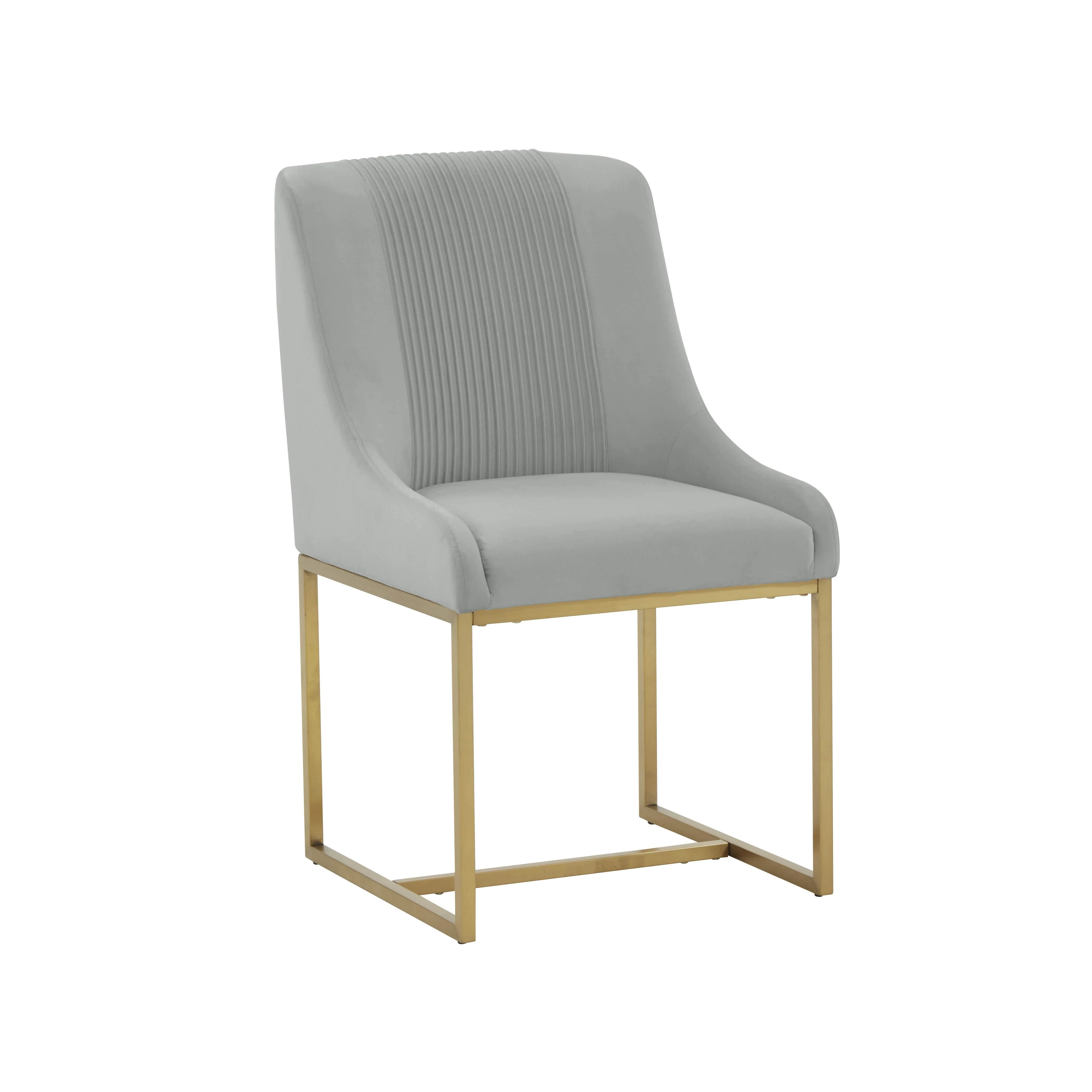 Lisa Pleated Velvet Dining Chair by Inspire Me! Home Decor - Image 7