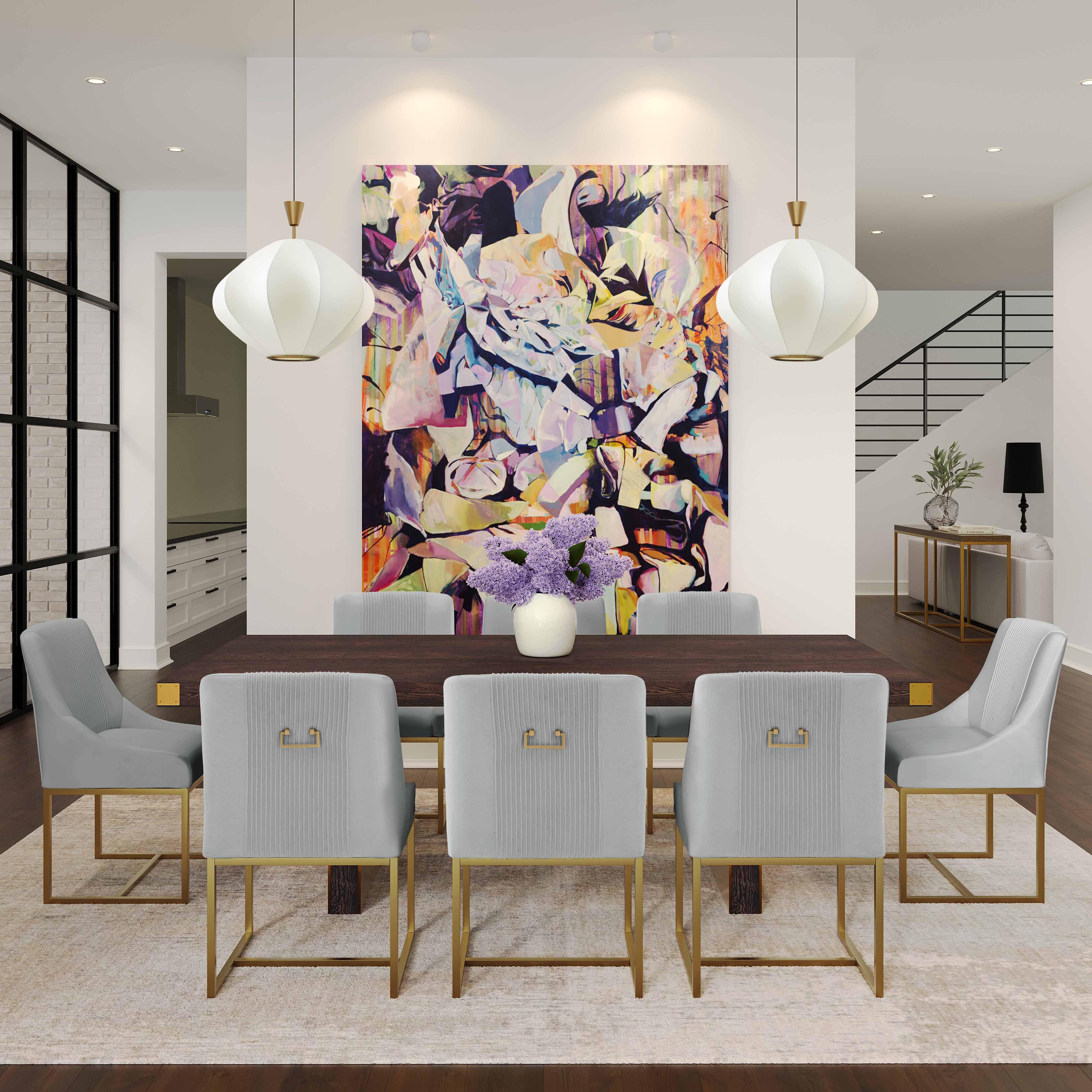 Lisa Pleated Velvet Dining Chair by Inspire Me! Home Decor - Image 8