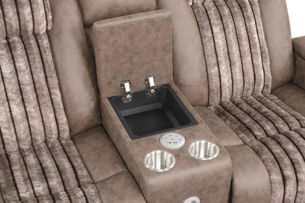 Lita Brown Reclining Living Room Set - Image 3