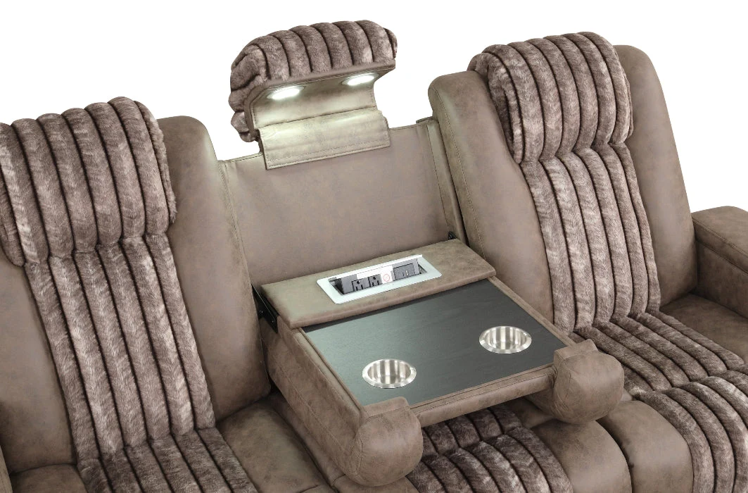 Lita Brown Reclining Living Room Set - Image 4