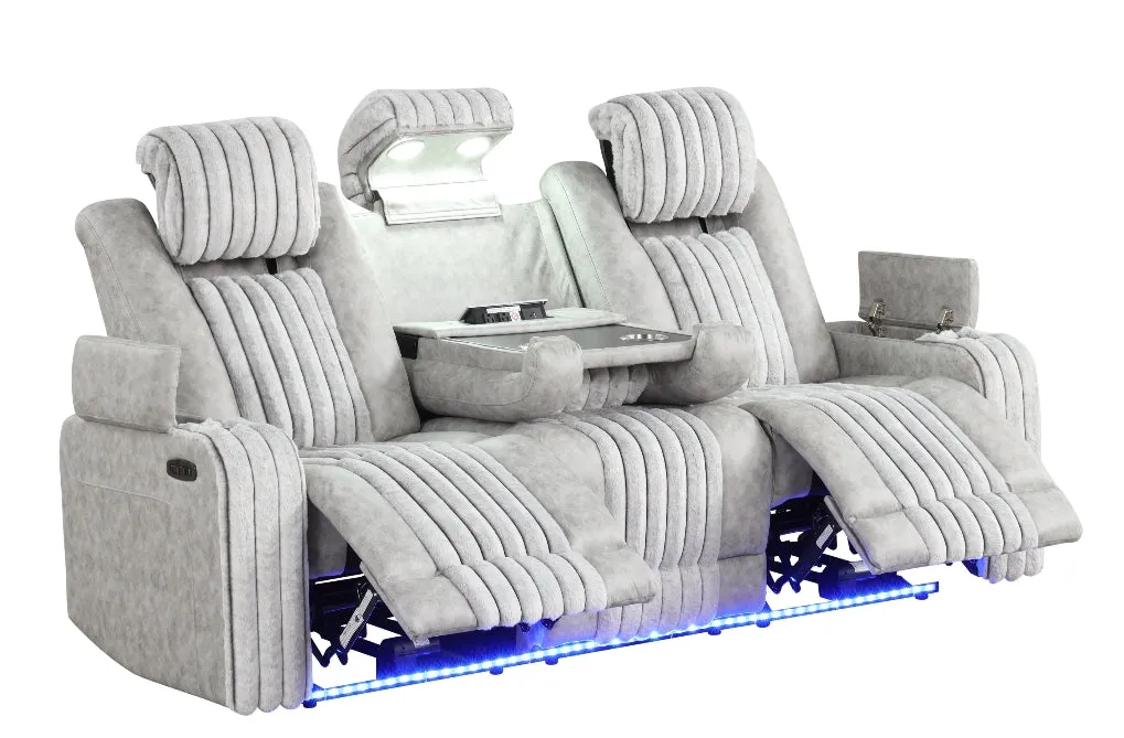 Lita Grey Reclining Living Room Set - Image 3