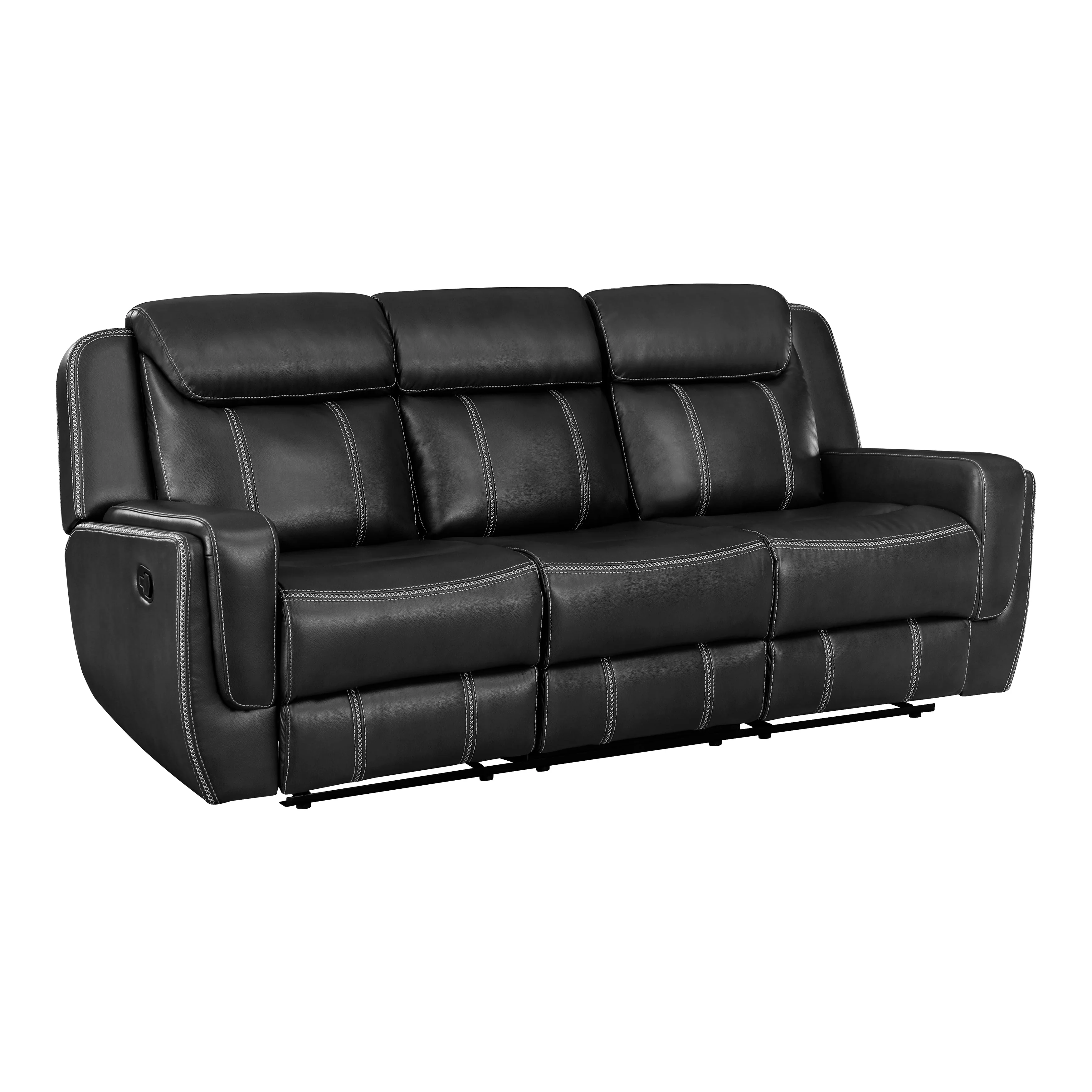Littleton Black Double Reclining Living Room Set - Image 4