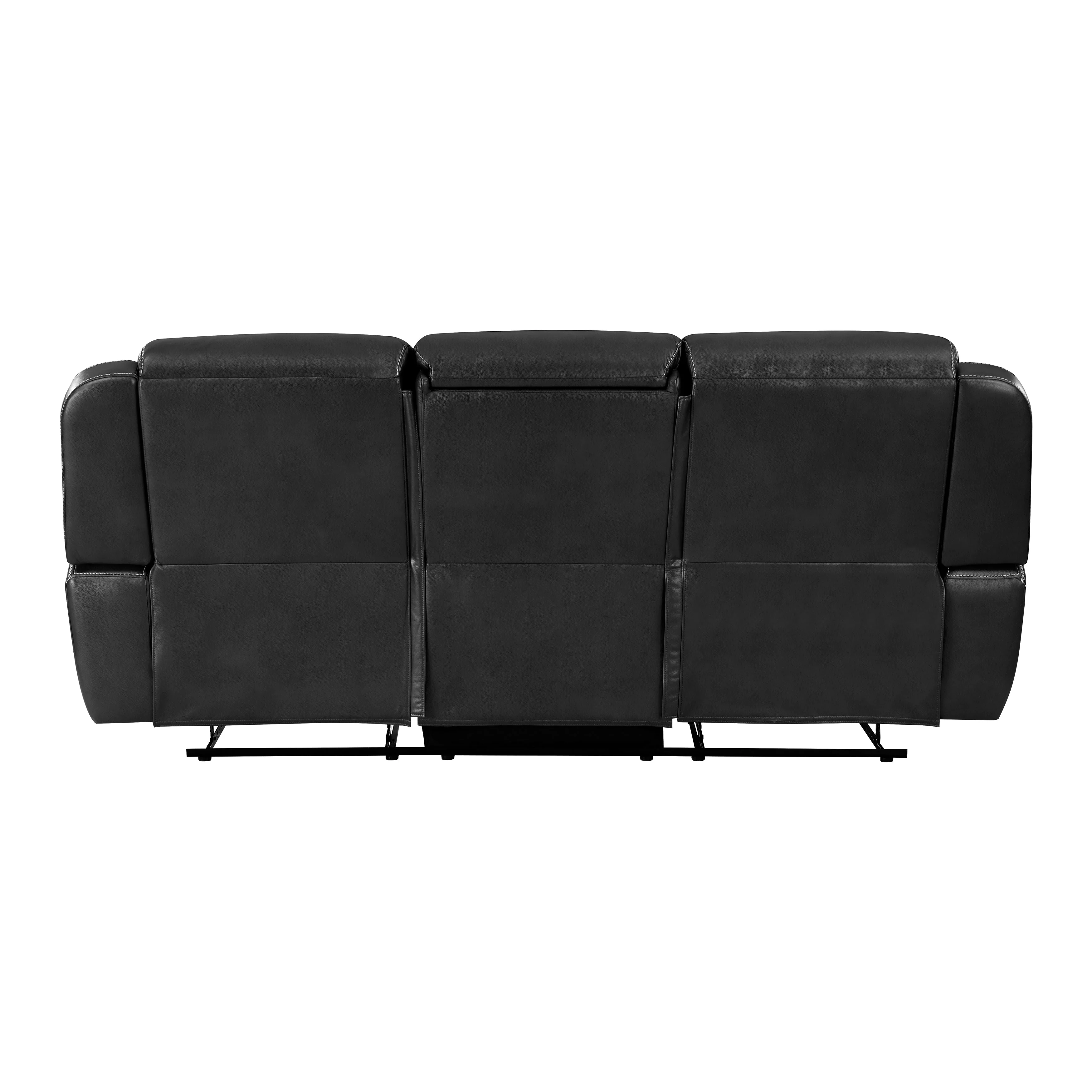 Littleton Black Double Reclining Sofa - Image 3