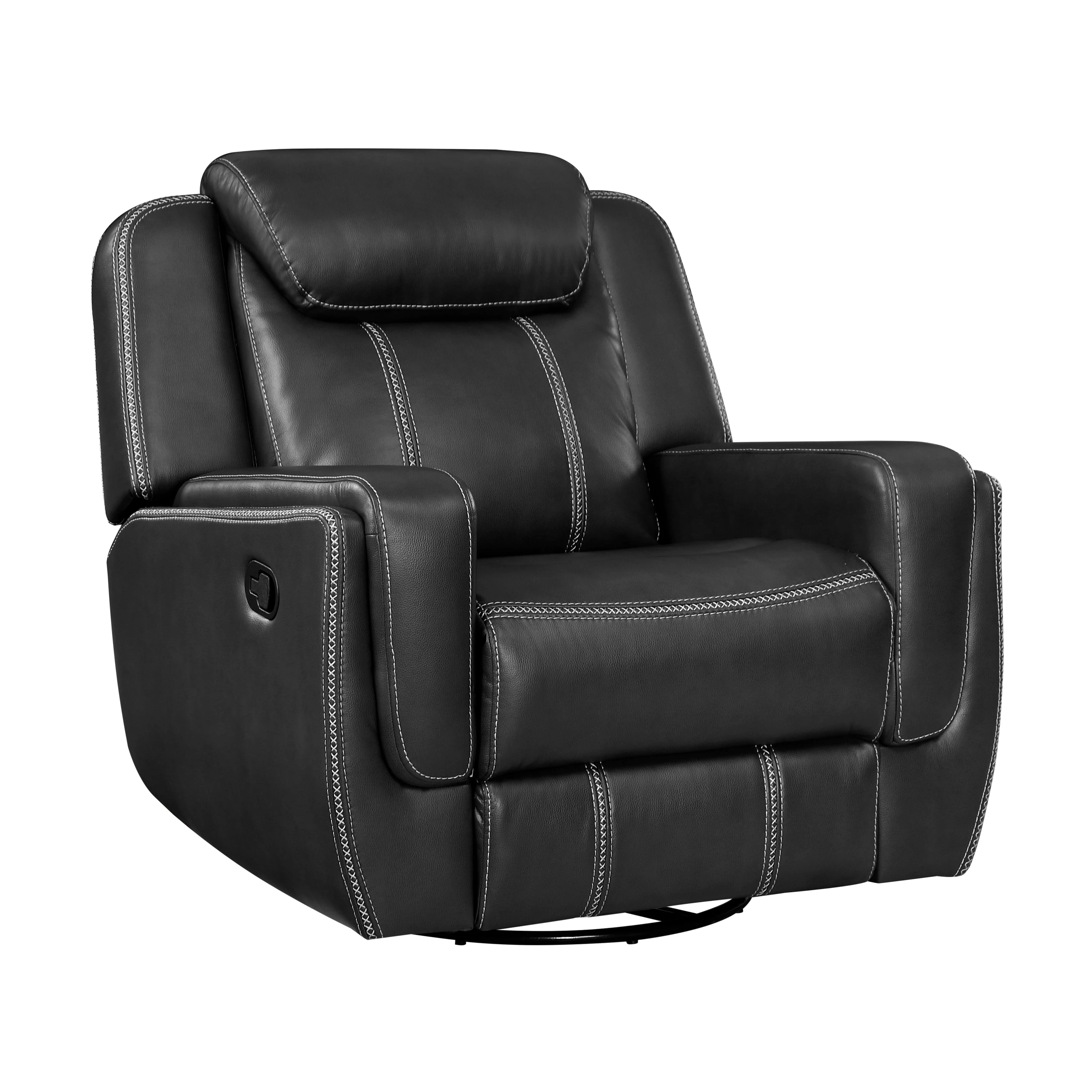 Littleton Black Swivel Glider Reclining Chair