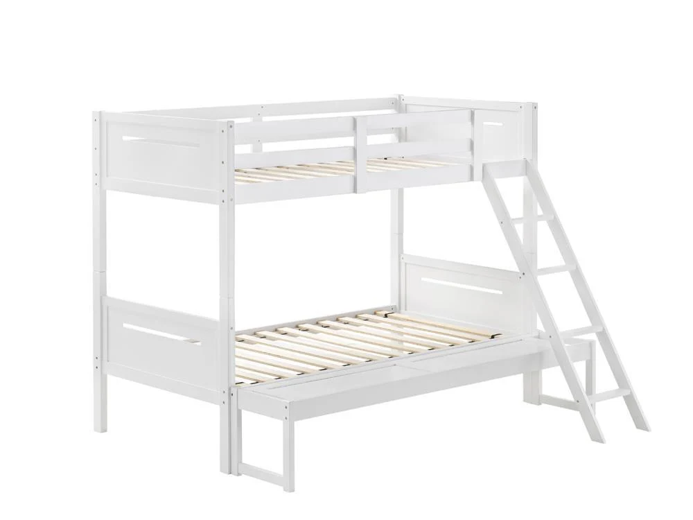 Littleton White Twin/Full Bunk Bed - Image 2