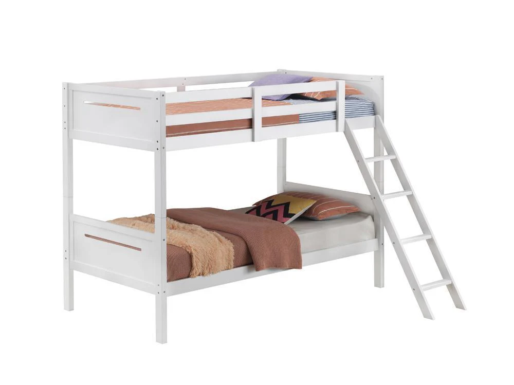 Littleton White Twin/Twin Bunk Bed - Image 3