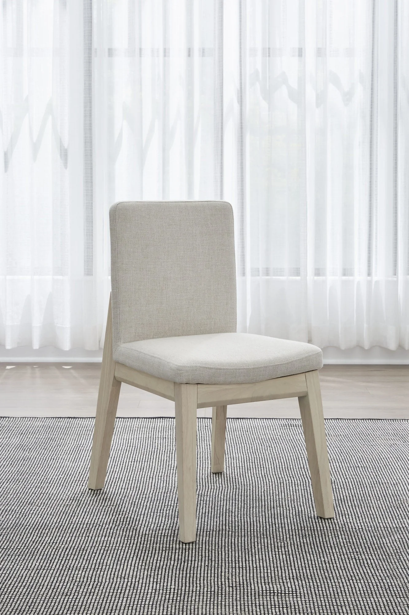 Liv White Sand/Natural Solid Wood Dining Chair (Set of 2) - Image 2