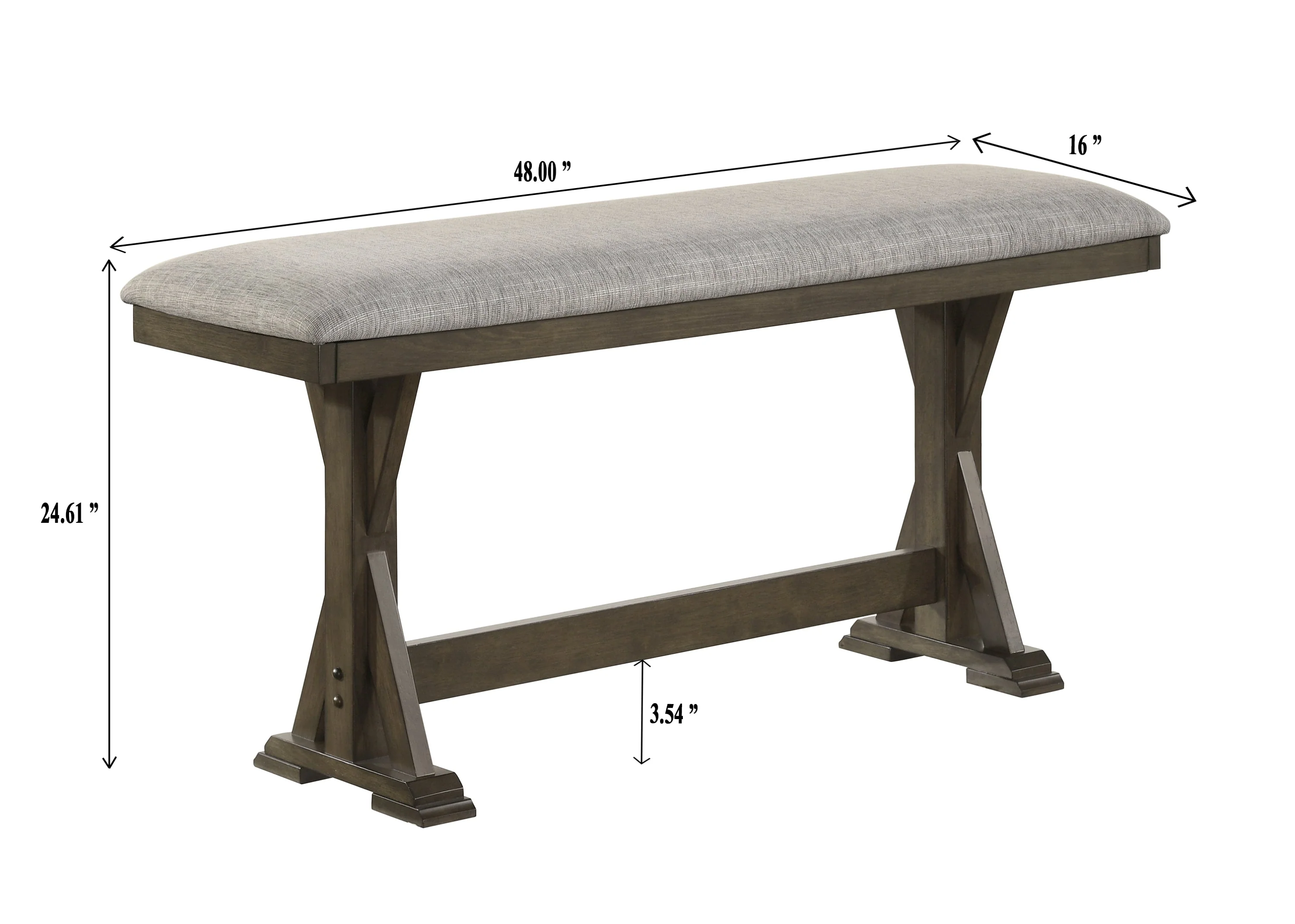 Lloyd Brown Counter Height Bench - Image 4