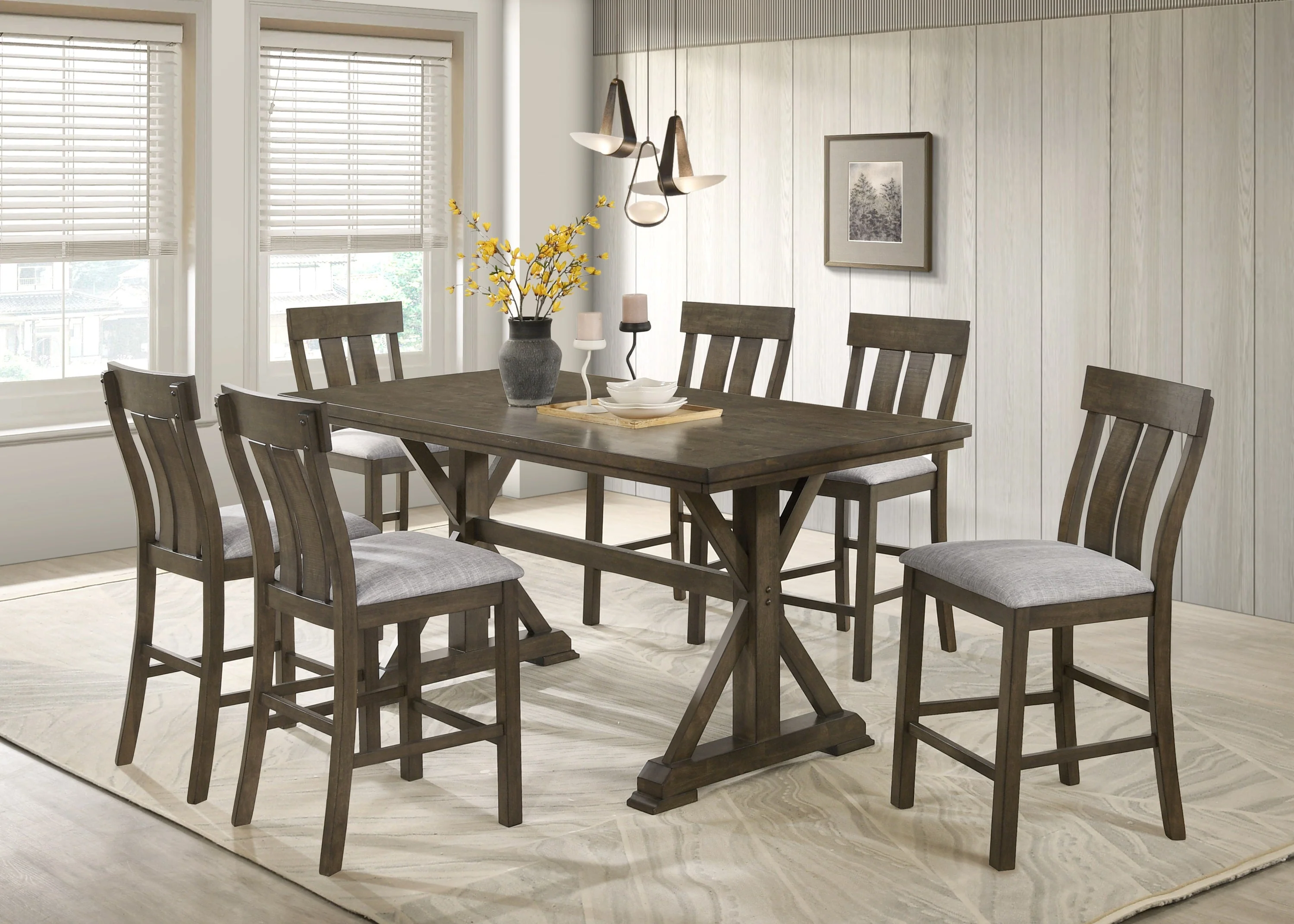Lloyd Brown Counter Height Set