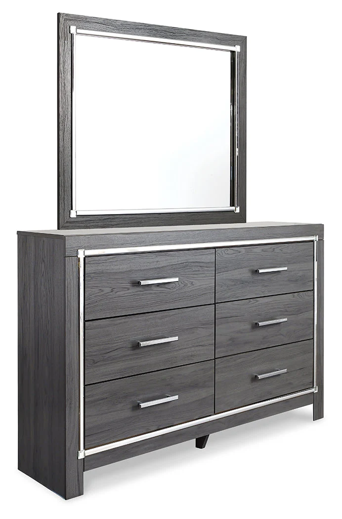 Lodanna Gray LED Upholstered Storage Panel Bedroom Set - Image 18