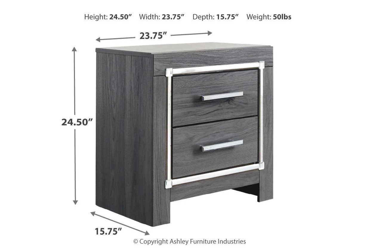 Lodanna Gray Nightstand - Image 3