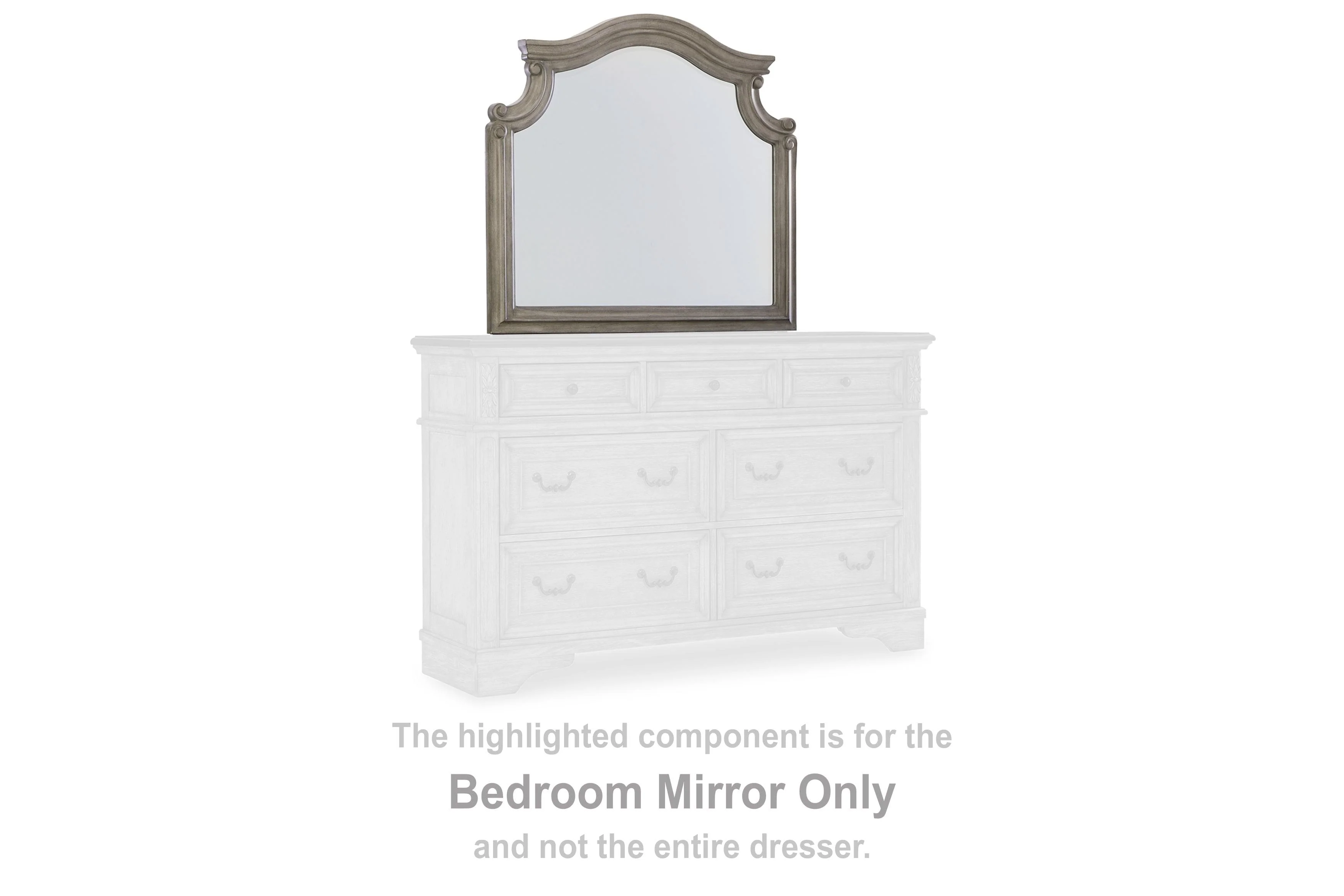Lodenbay Antique Gray Bedroom Mirror (Mirror Only) - Image 3