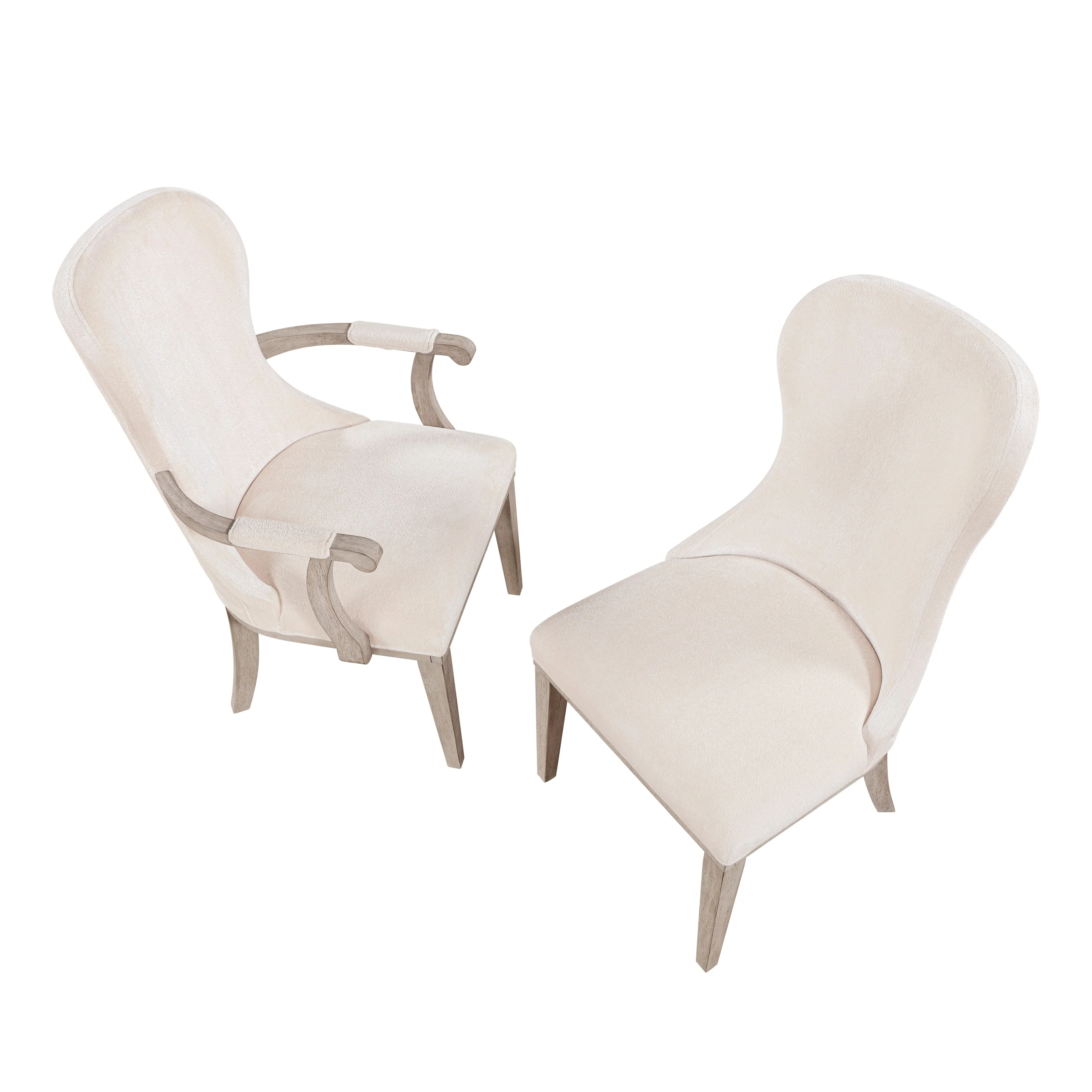 Lofton Light Gray/Ivory Arm Chair, Set of 2 - Image 6