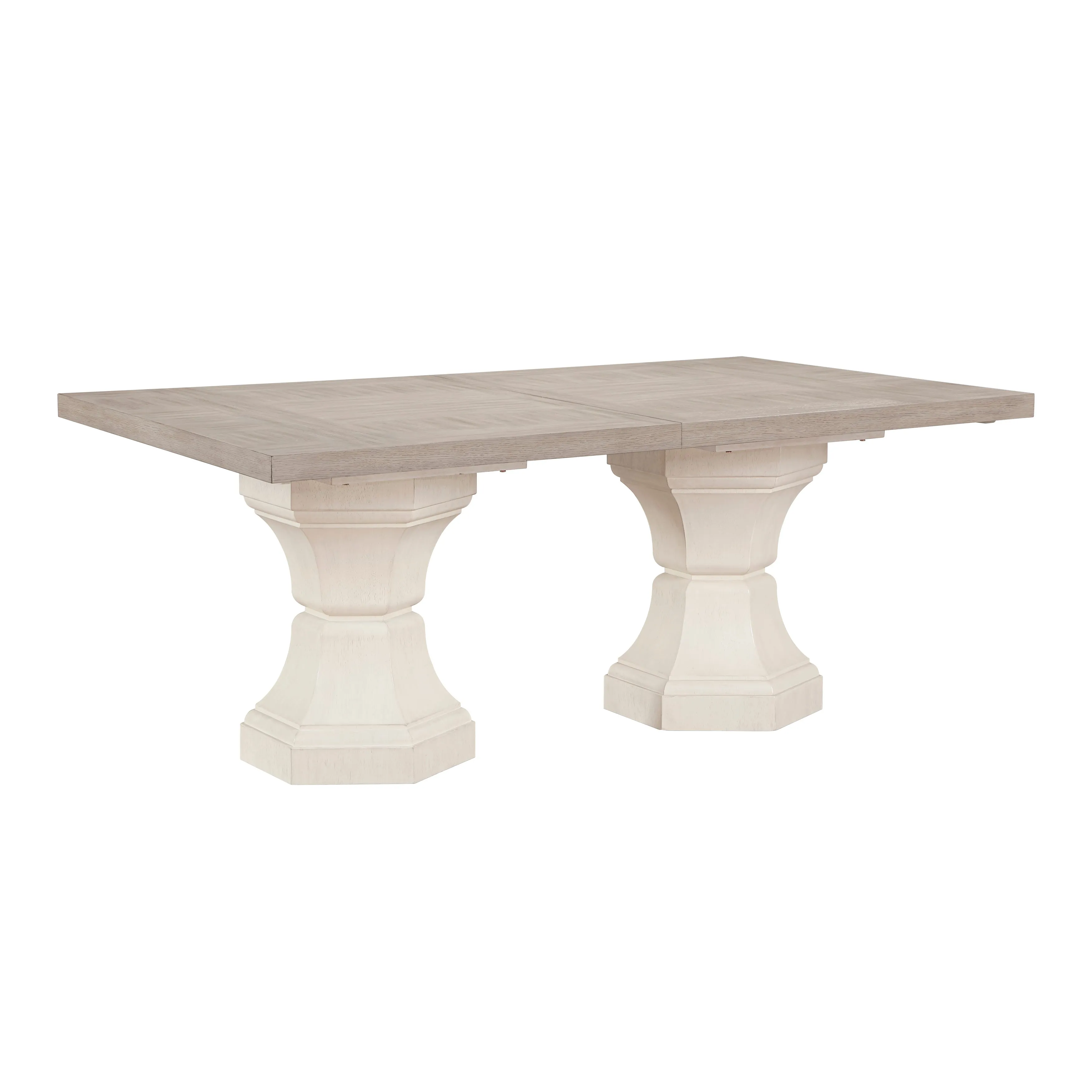 Lofton Light Gray/Ivory Extendable Dining Set - Image 4