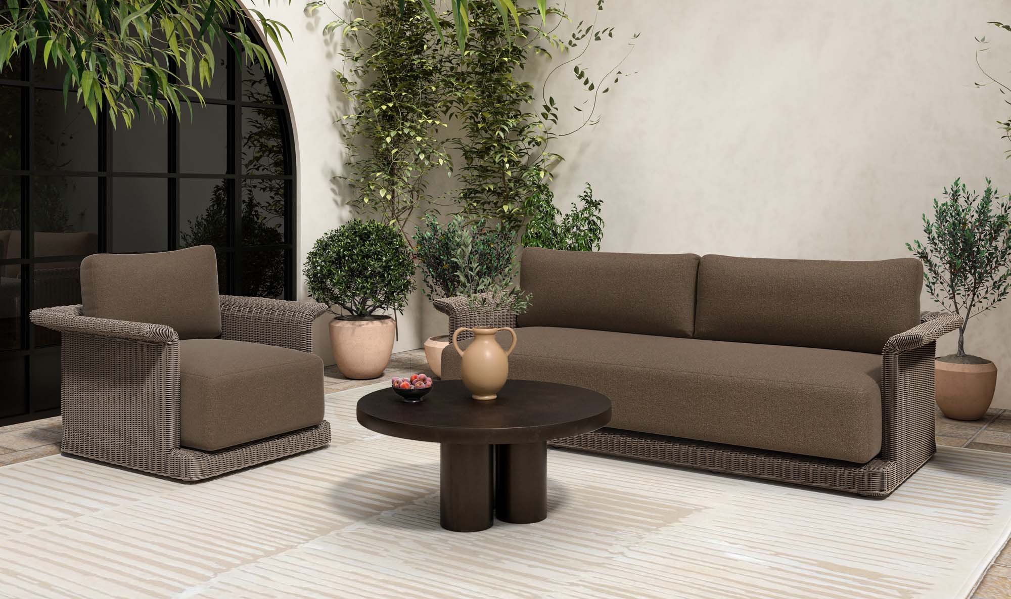 Logan Outdoor Coffee table Black - Image 5