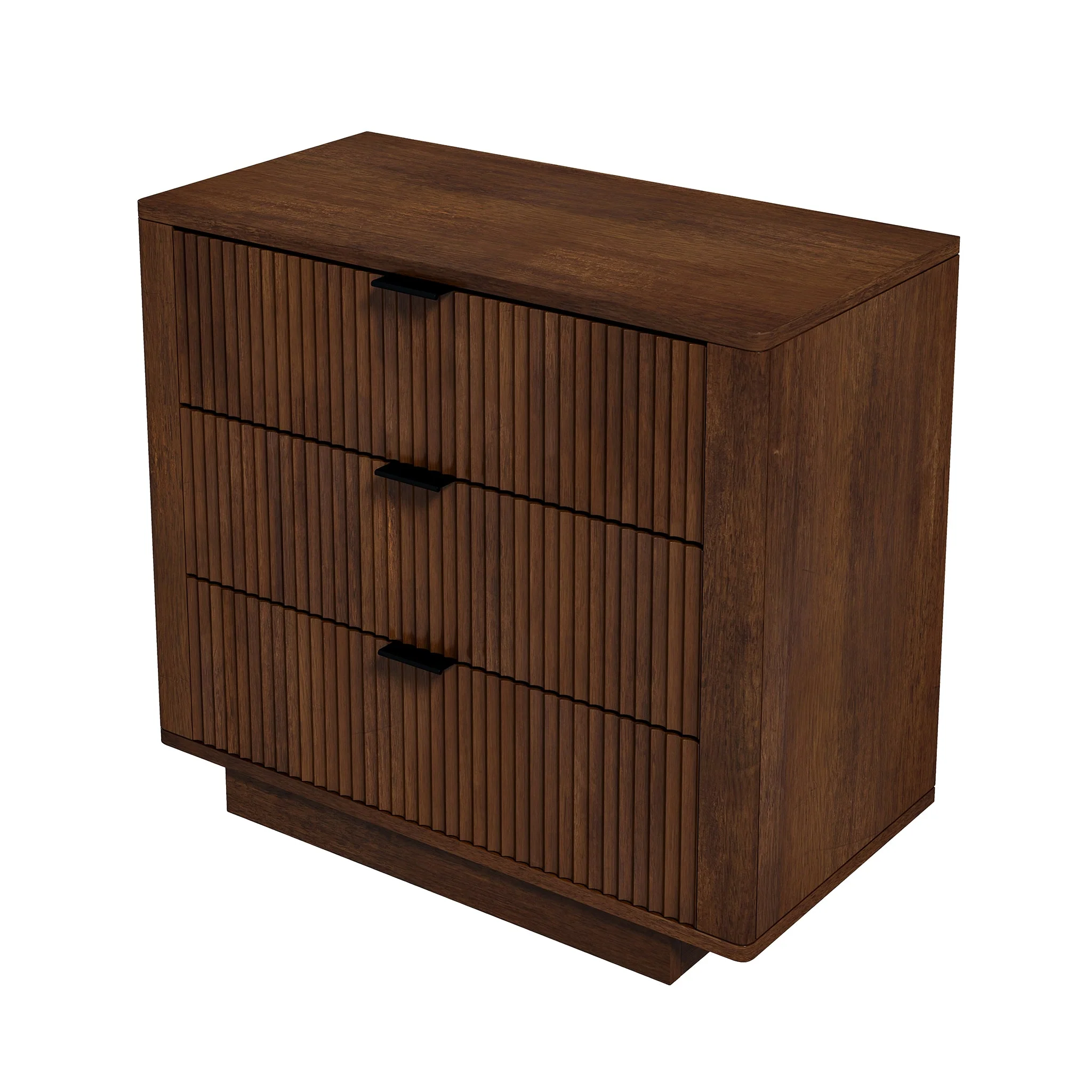 Lola Walnut Nightstand 3-Drawer - Image 6