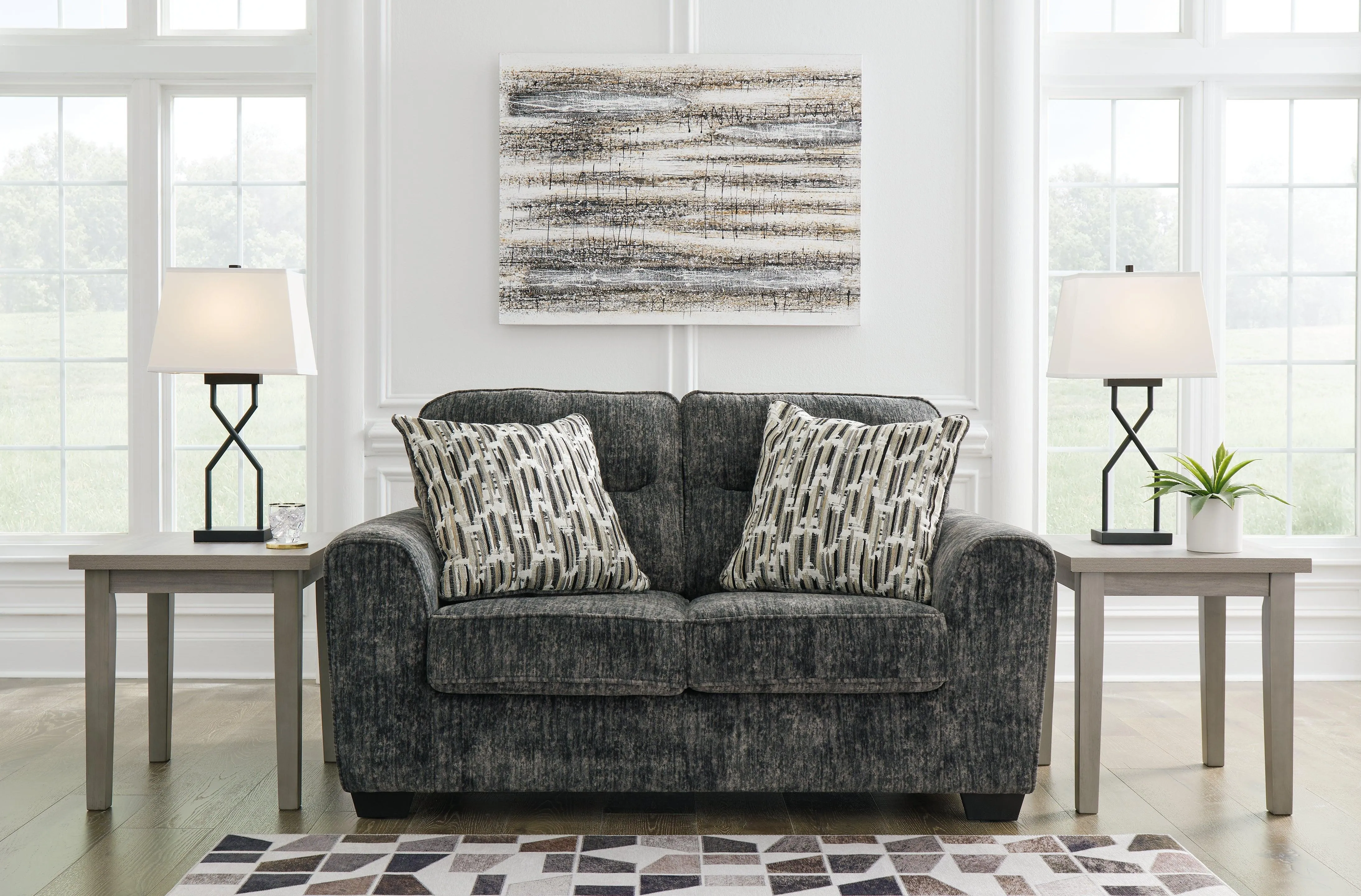 Lonoke Gunmetal Loveseat - Image 6