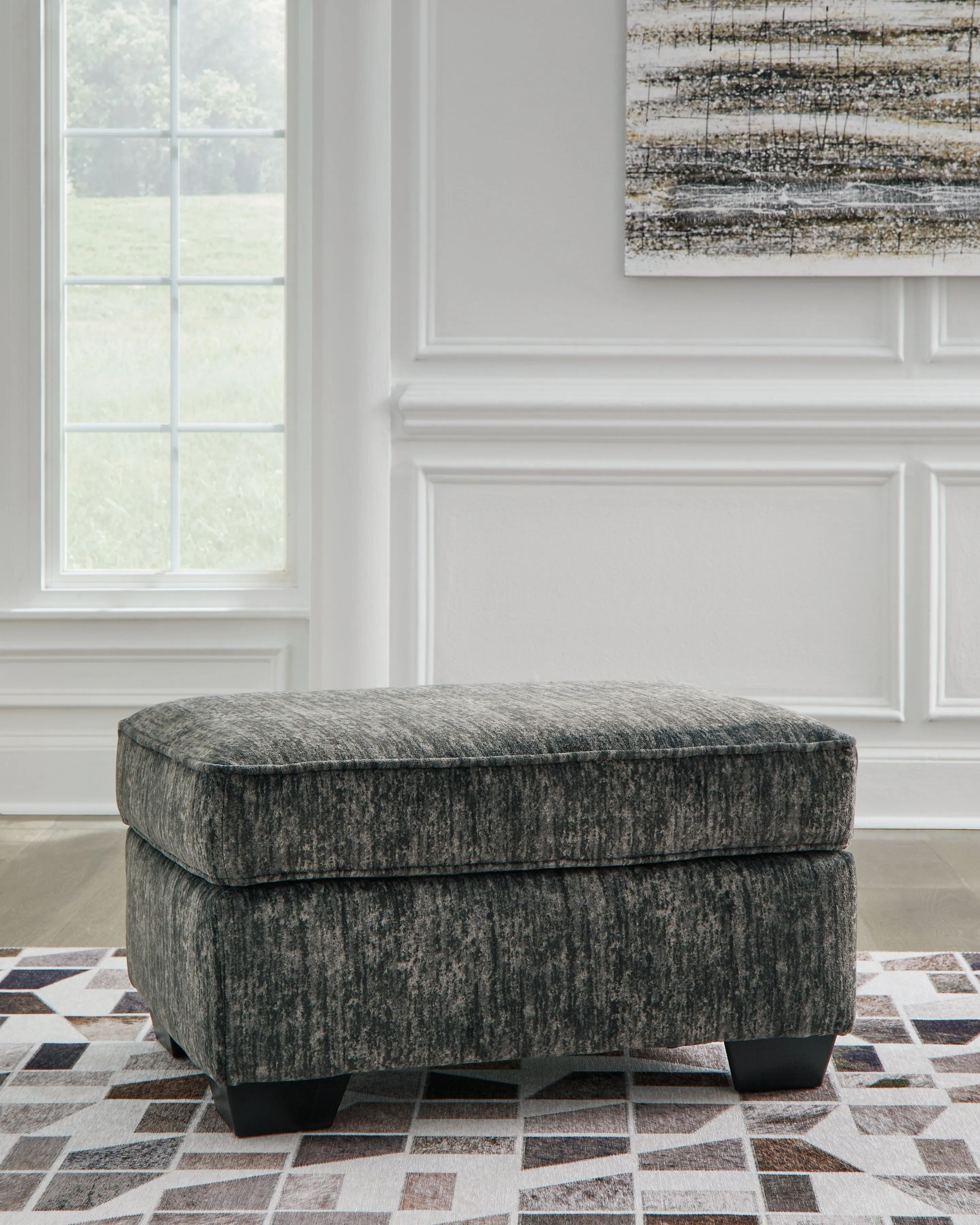 Lonoke Gunmetal Ottoman - Image 5
