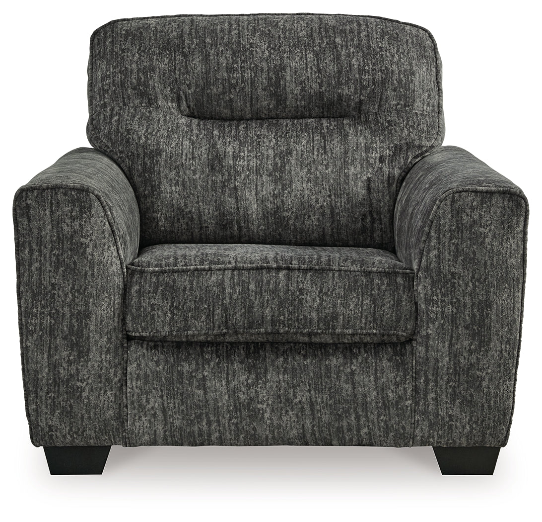 Lonoke Gunmetal Sofa, Loveseat and Oversized Chair - Image 6