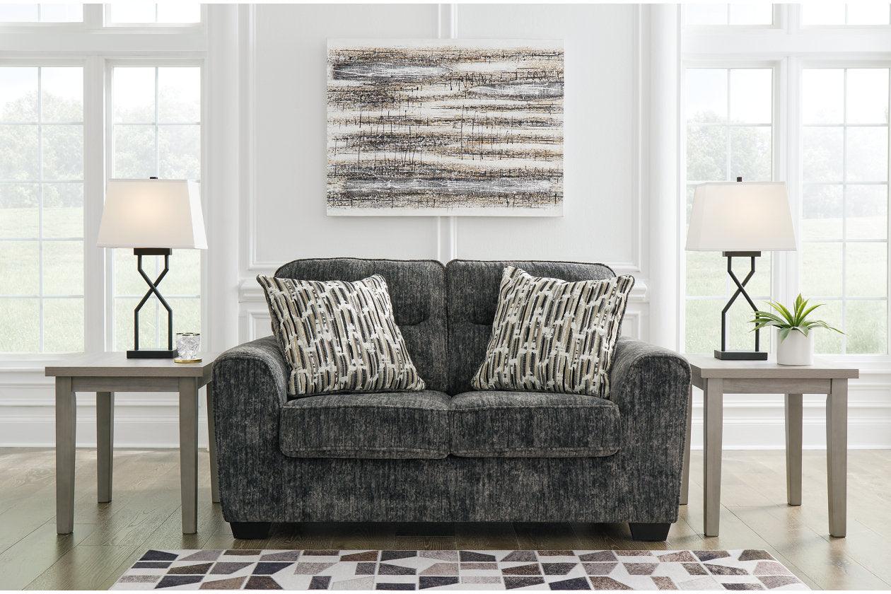 Lonoke Gunmetal Sofa, Loveseat, Oversized Chair and Ottoman - Image 24