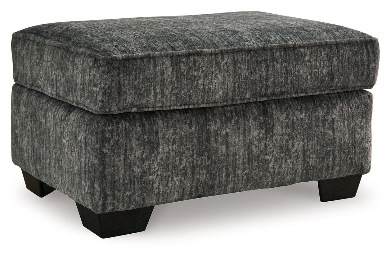 Lonoke Gunmetal Sofa, Loveseat, Oversized Chair and Ottoman - Image 3