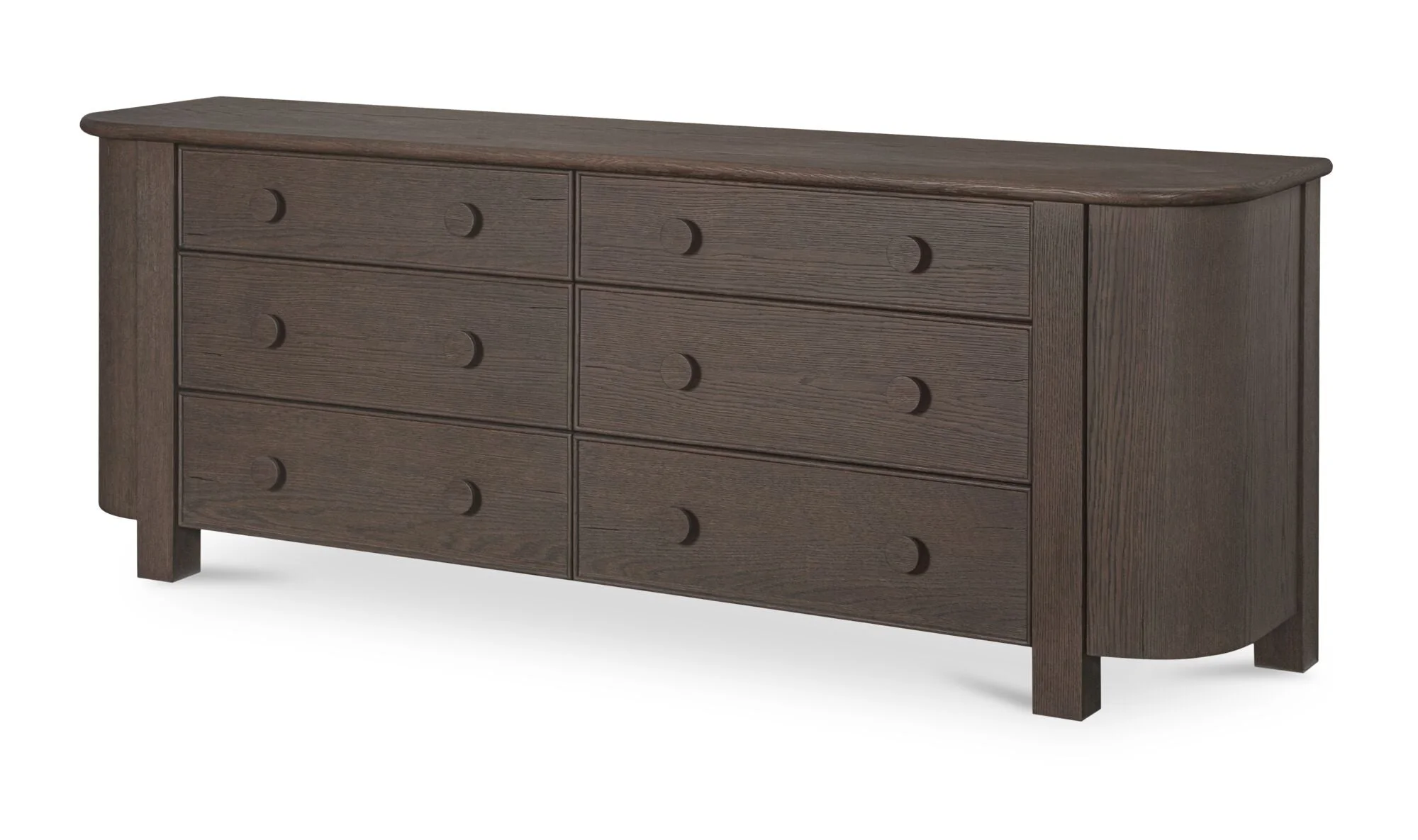 Loren 6 Drawer Dresser Dark Brown - Image 3