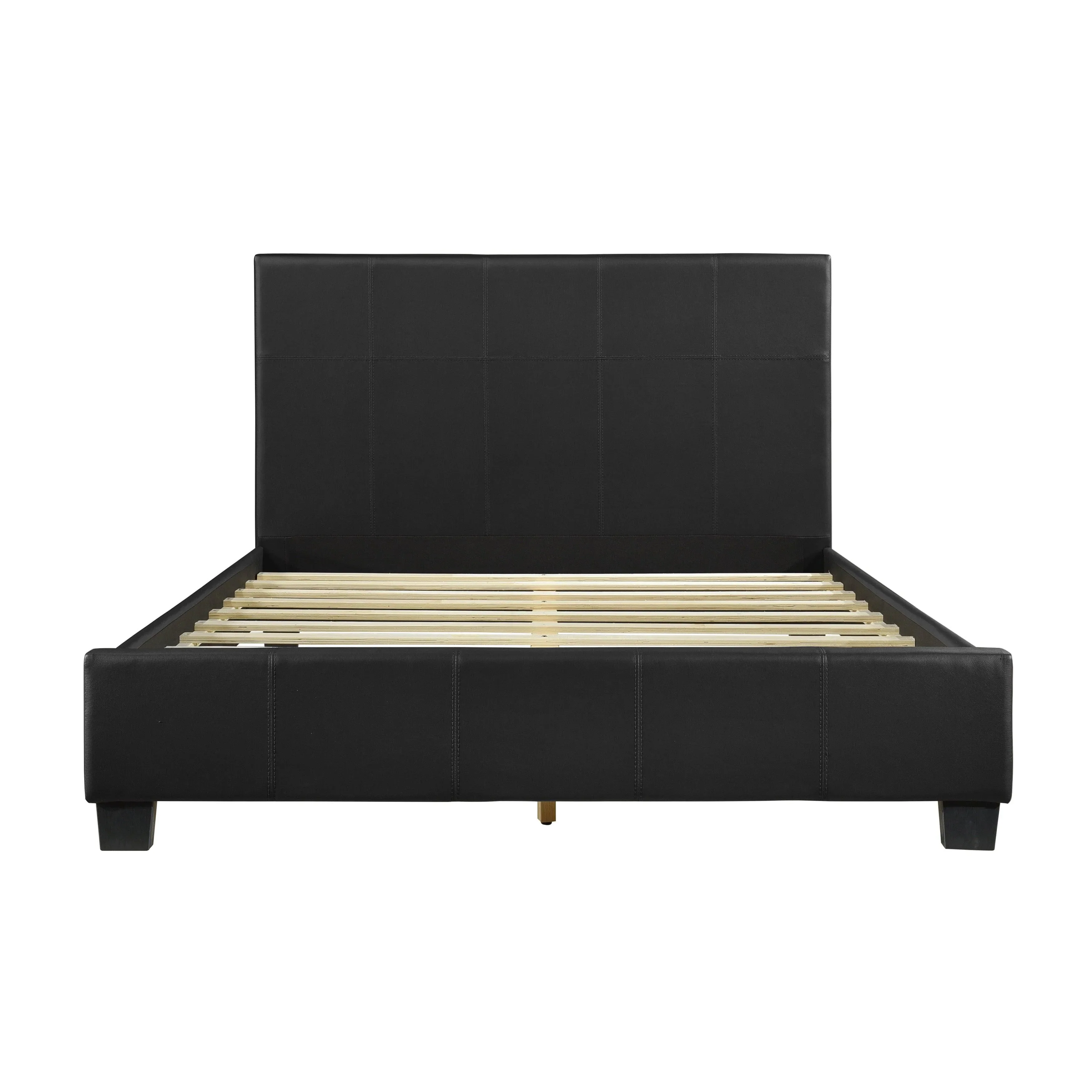Lorenzi Black King Upholstered Platform Bed - Image 3