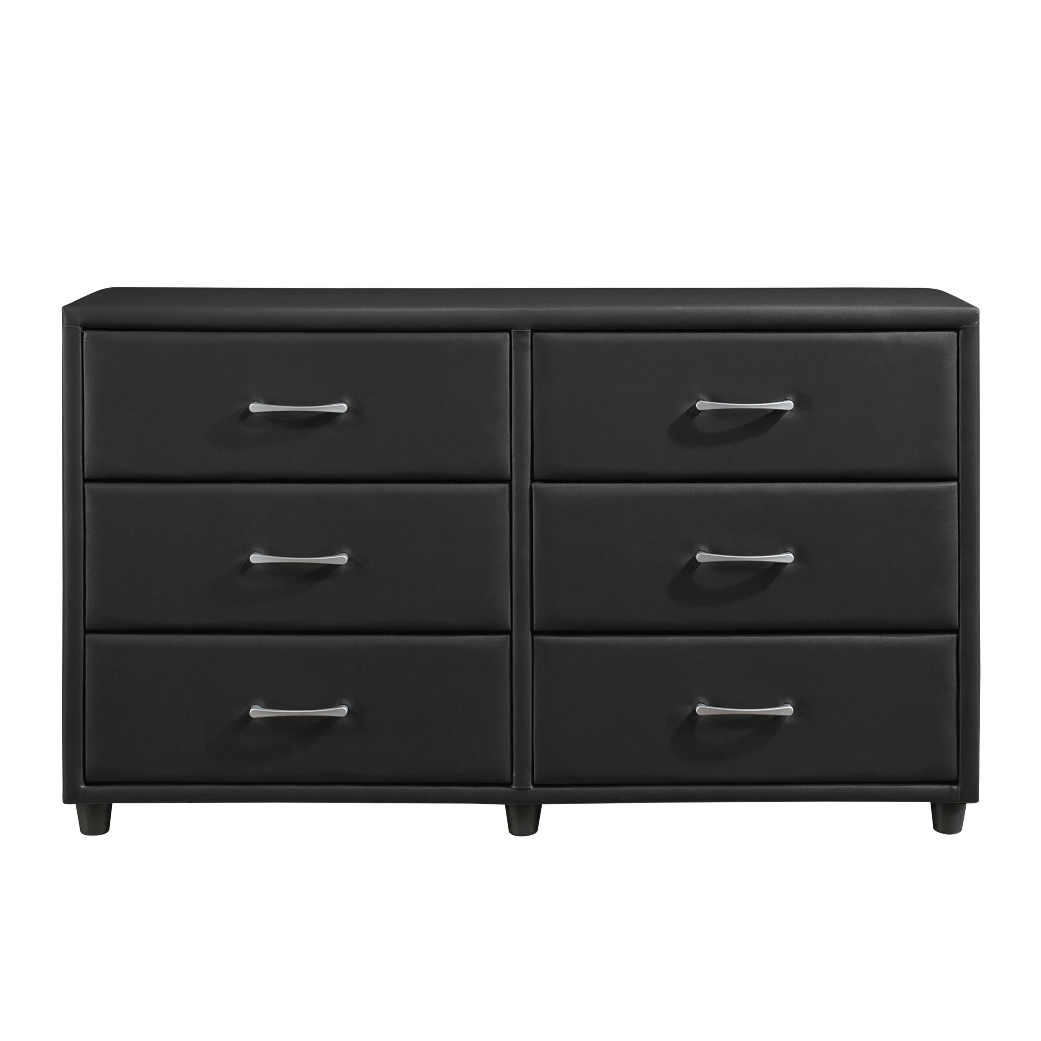Lorenzi Black Upholstered Platform Bedroom Set - Image 7