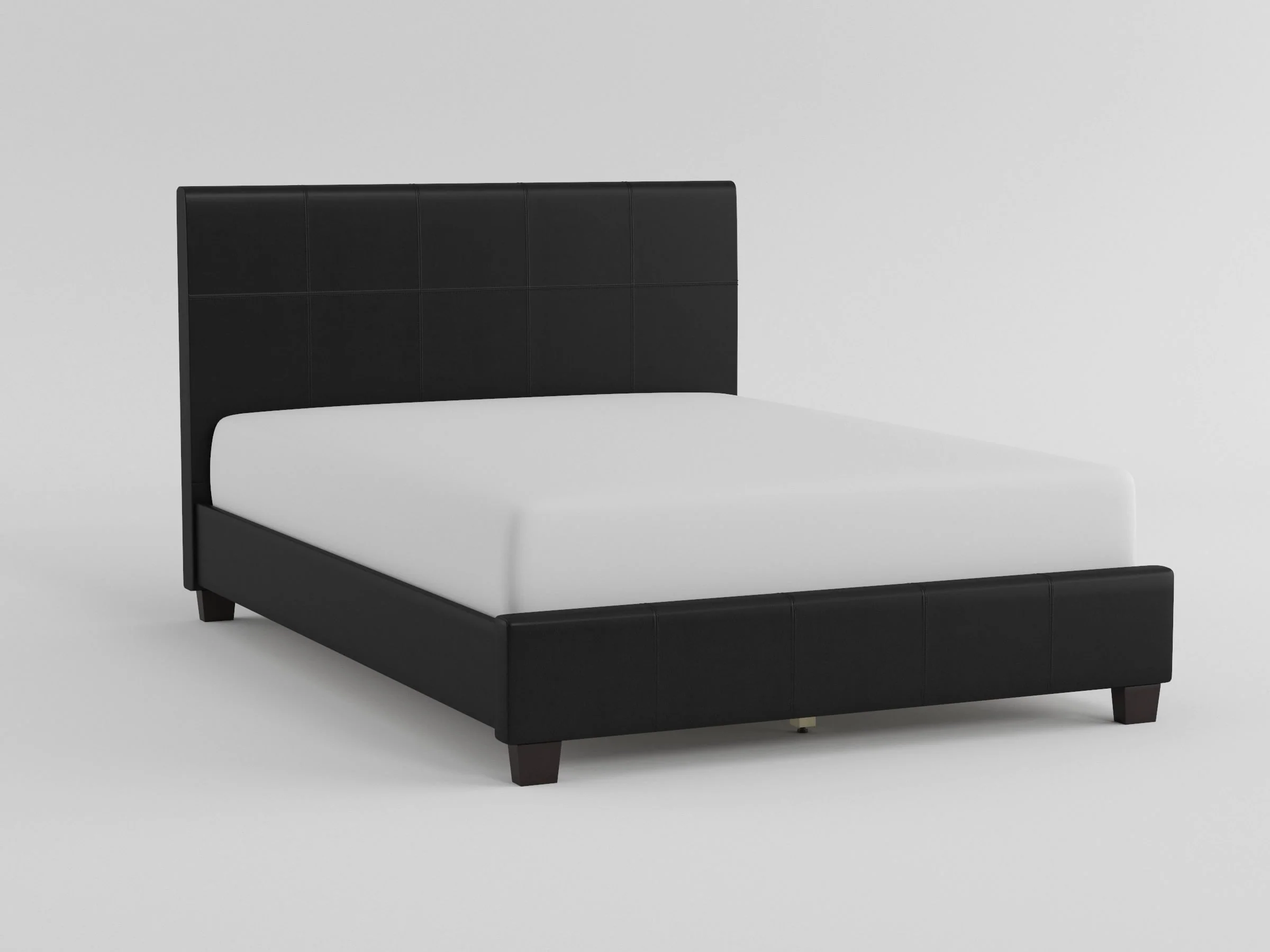 Lorenzi Dark Brown California King Upholstered Platform Bed - Image 2