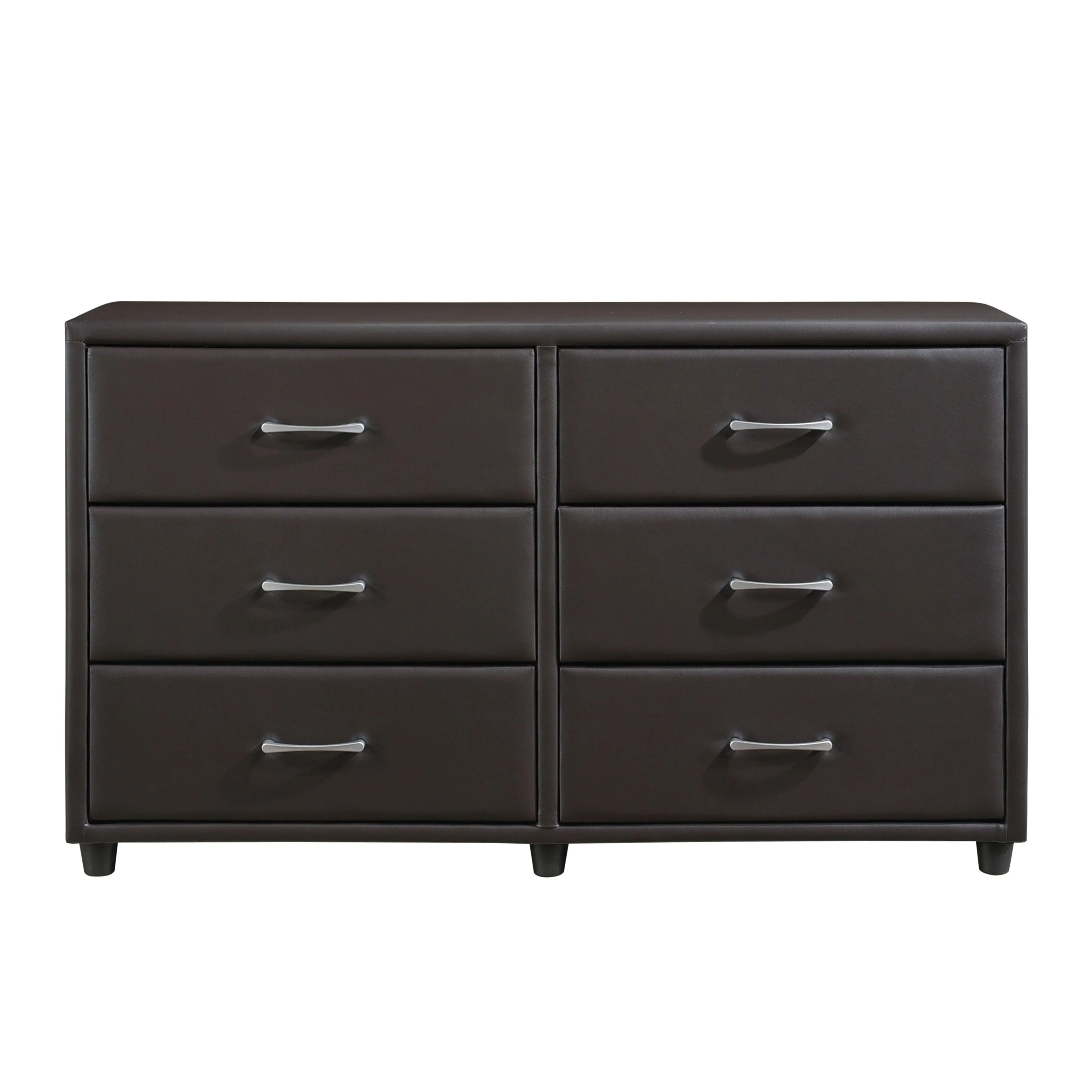 Lorenzi Dark Brown Upholstered Platform Bedroom Set - Image 8