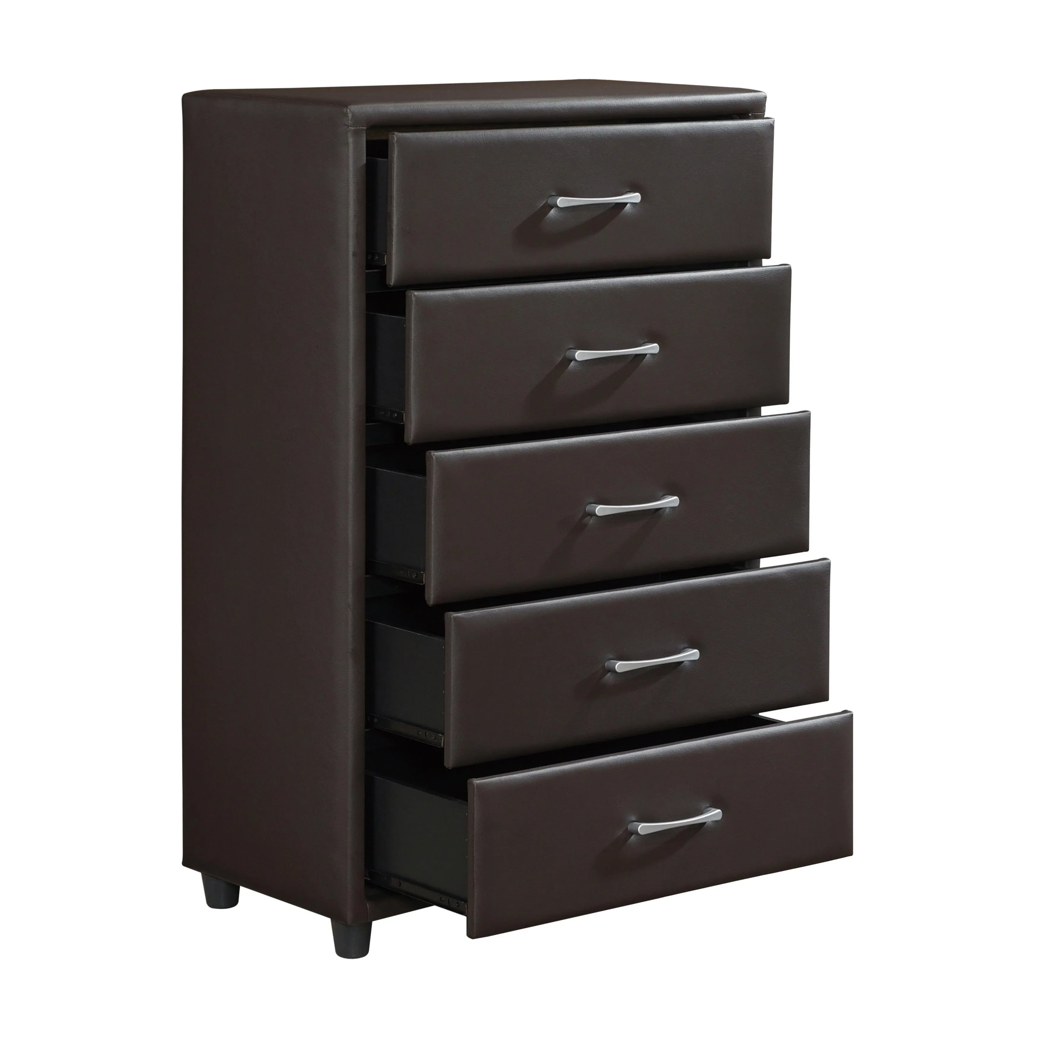 Lorenzi Dark Brown Upholstered Platform Youth Bedroom Set - Image 18