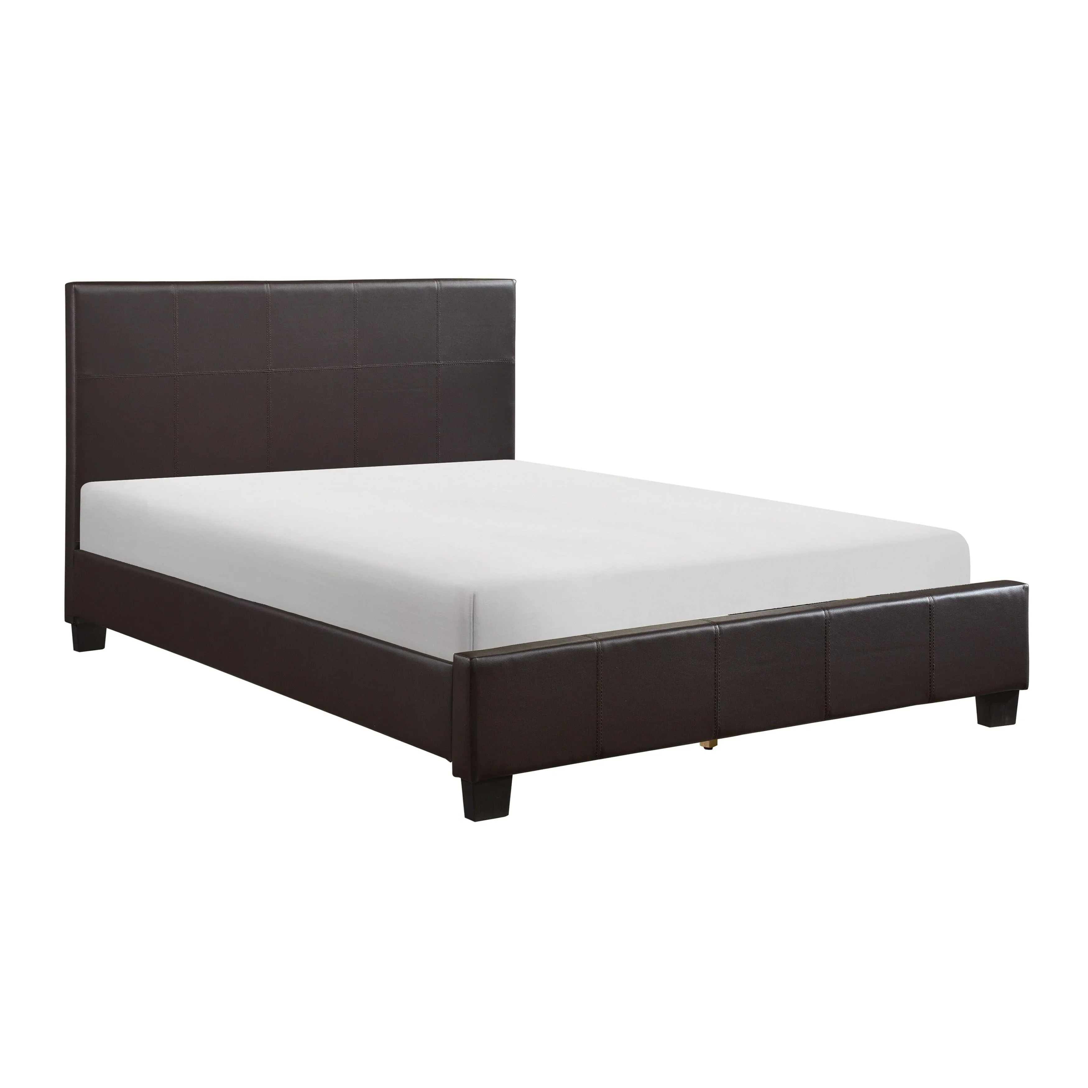 Lorenzi Dark Brown Upholstered Platform Youth Bedroom Set - Image 4