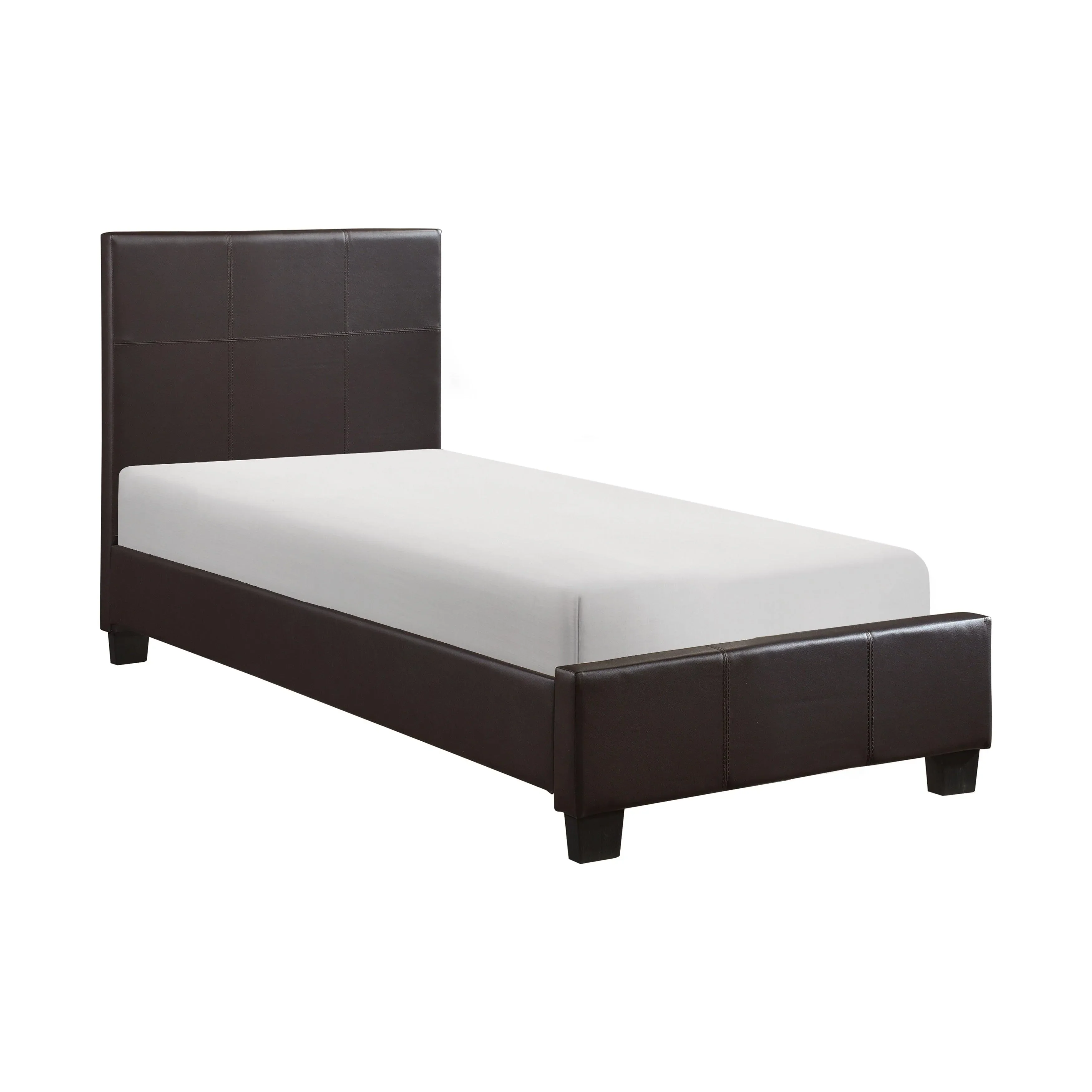 Lorenzi Dark Brown Upholstered Platform Youth Bedroom Set - Image 7