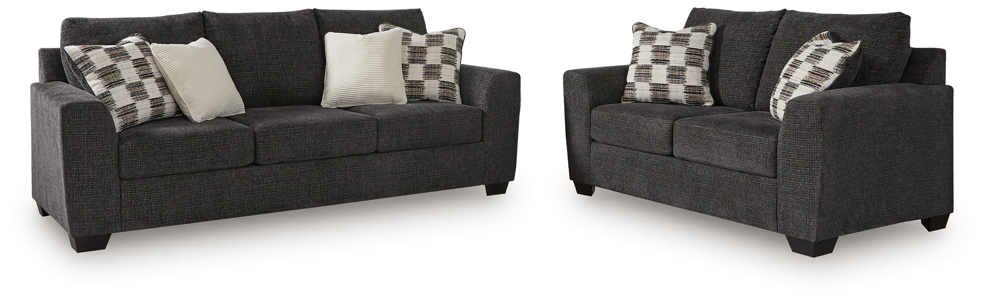 Loreo Ebony Sofa and Loveseat - Image 2