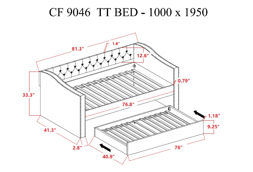 Loretta Gray Twin Daybed - Image 6