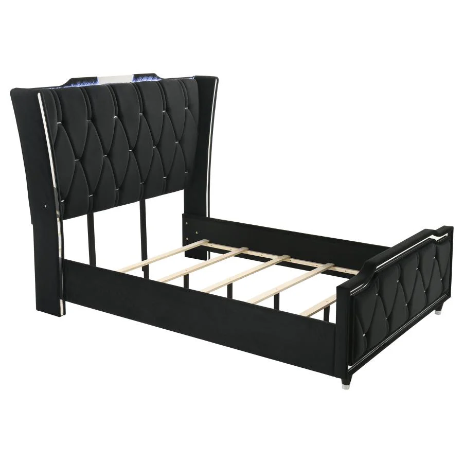 Lorient Black 4-piece Queen Bedroom Set - Image 3