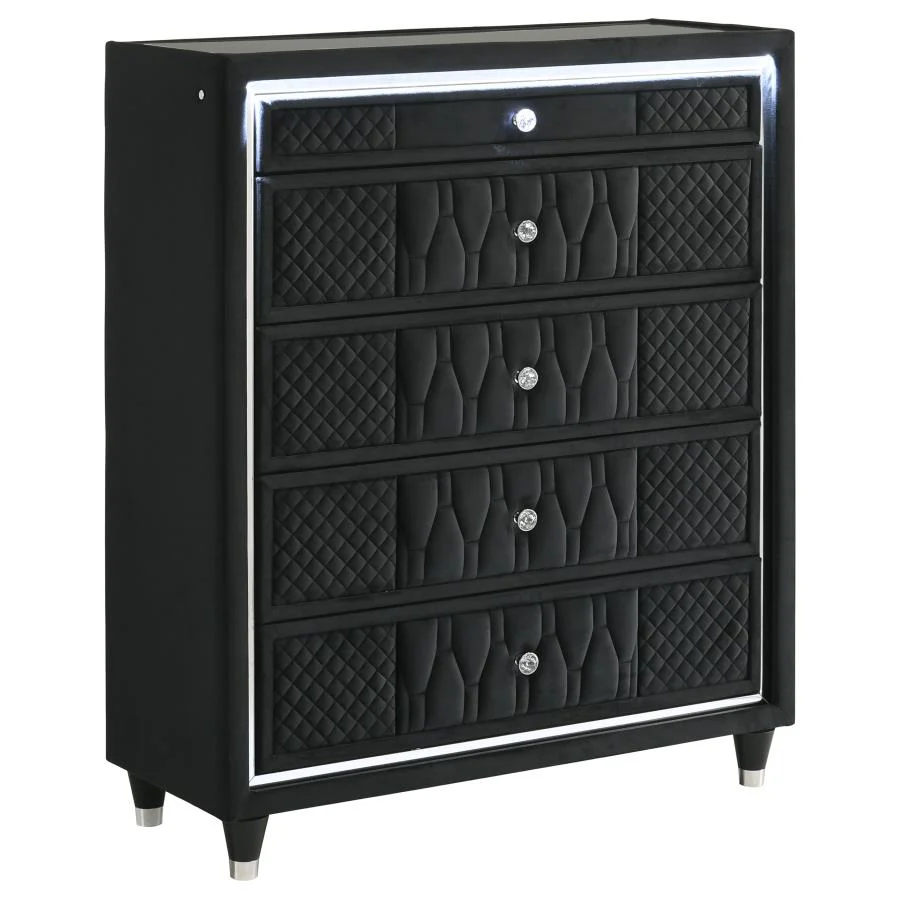Lorient Black 5-piece Eastern King Bedroom Set - Image 11